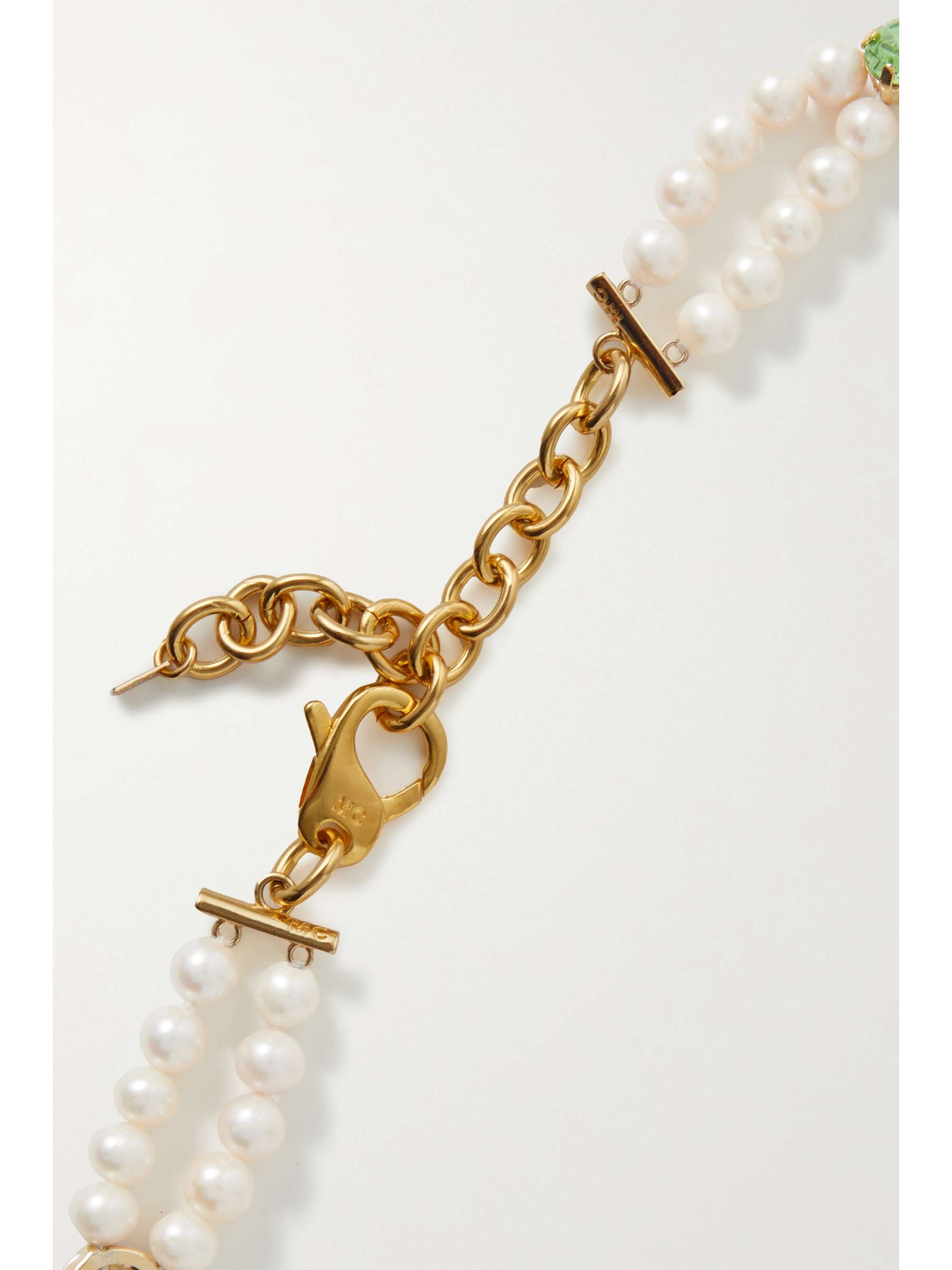 MARTHA CALVO Audrey gold-plated, pearl and crystal necklace