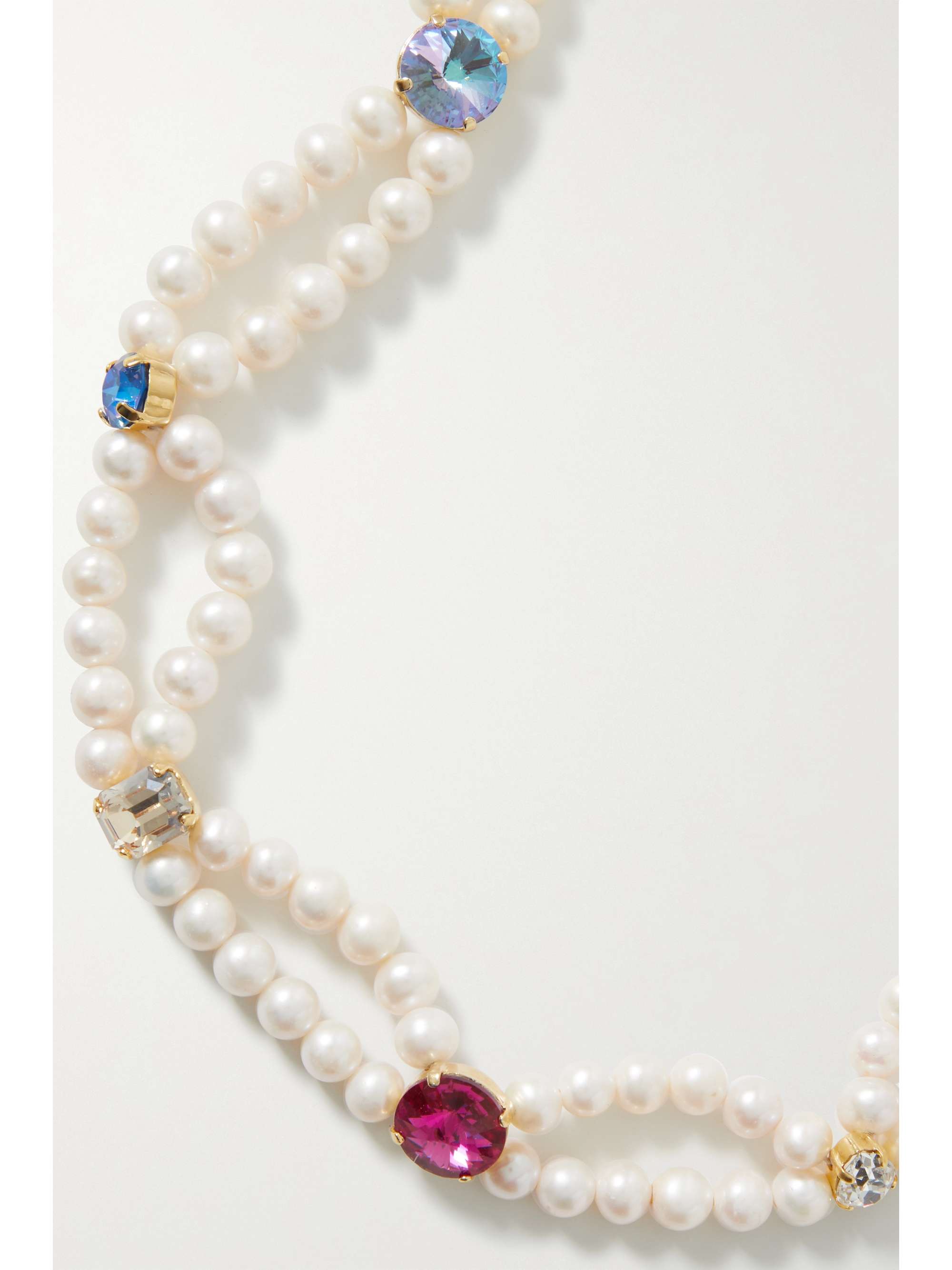 MARTHA CALVO Audrey gold-plated, pearl and crystal necklace