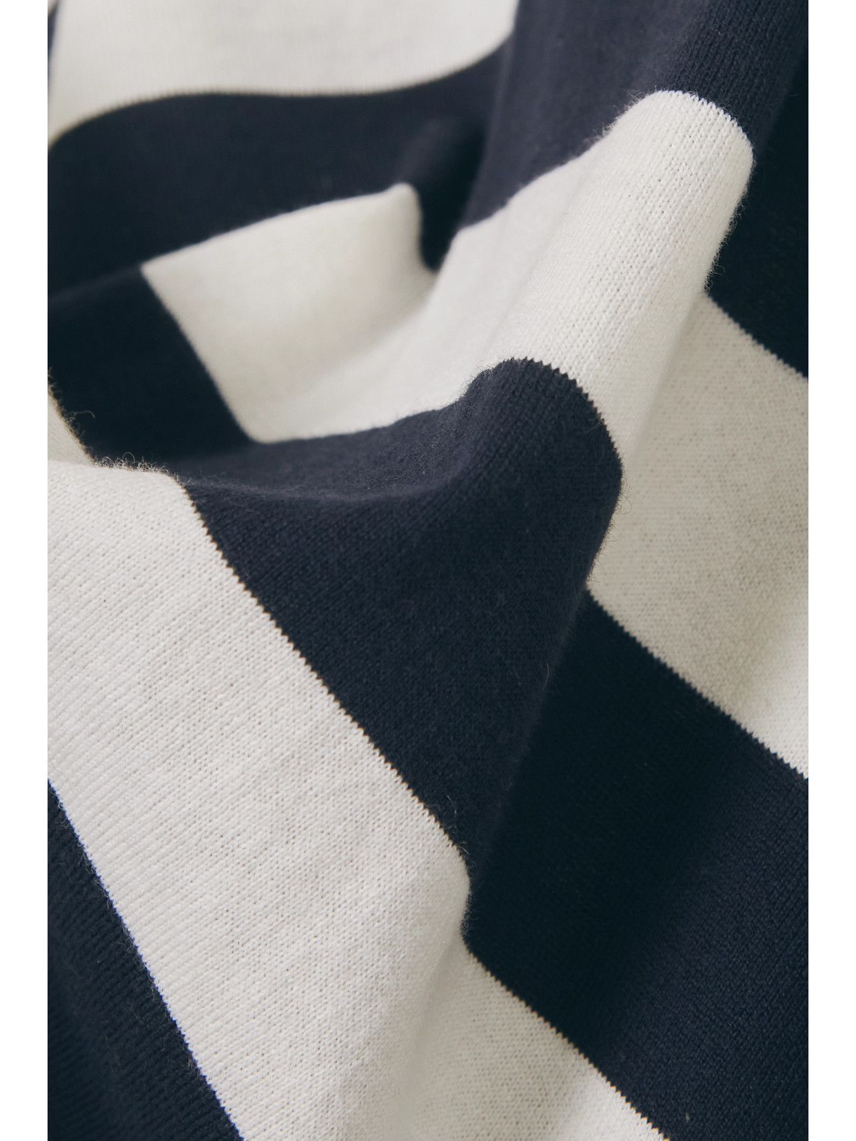 ALLUDE SERAFINO STRIPED COTTON AND CASHMERE-BLEND SWEATER