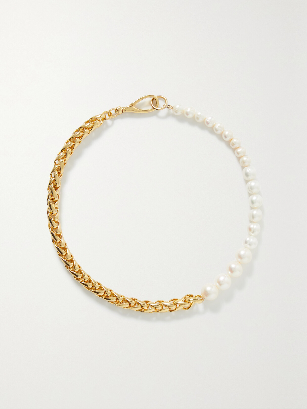 Martha Calvo Aweigh Gold-plated Pearl Necklace In Multi