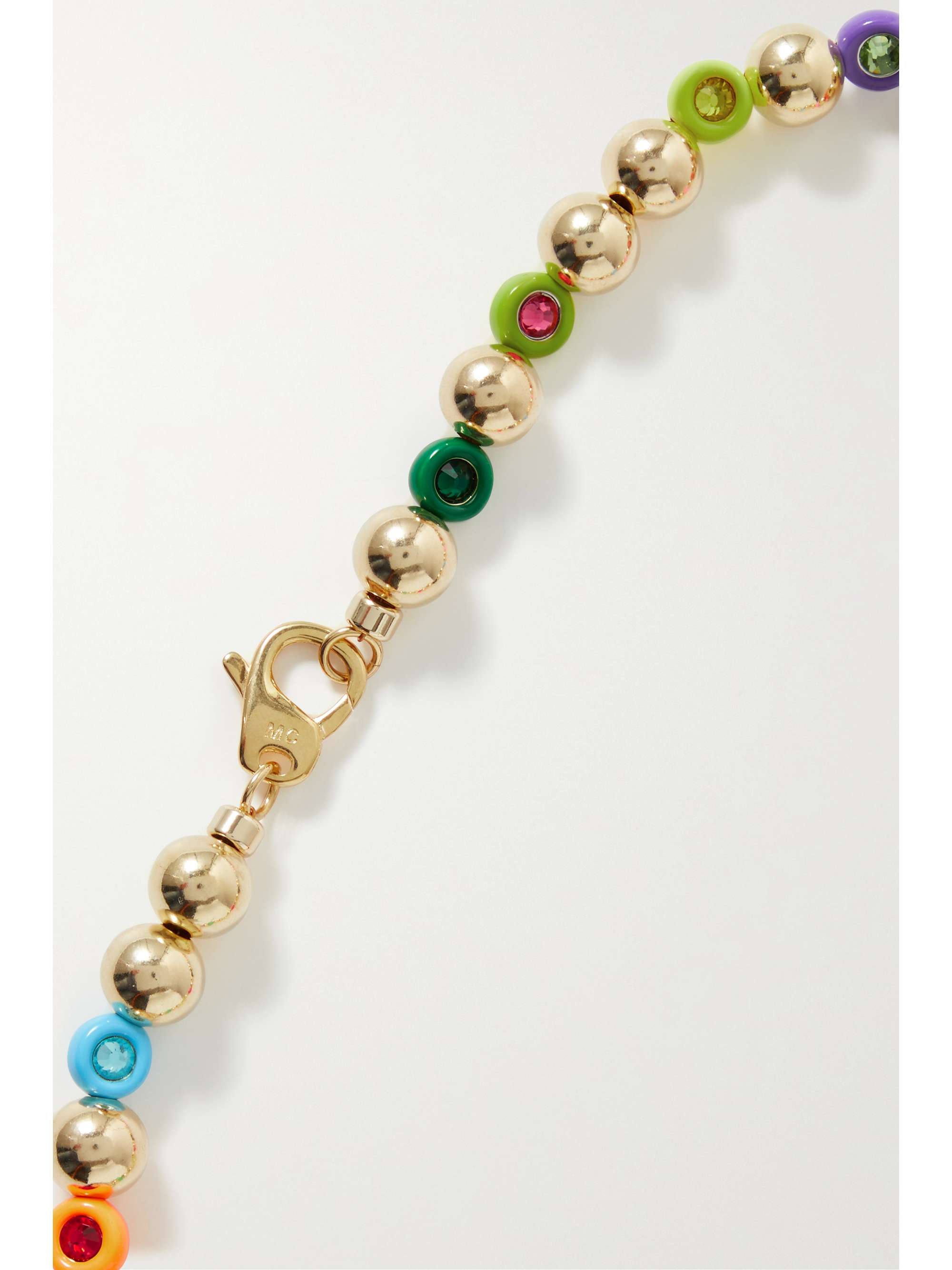 MARTHA CALVO Elton gold-plated, enamel and crystal necklace