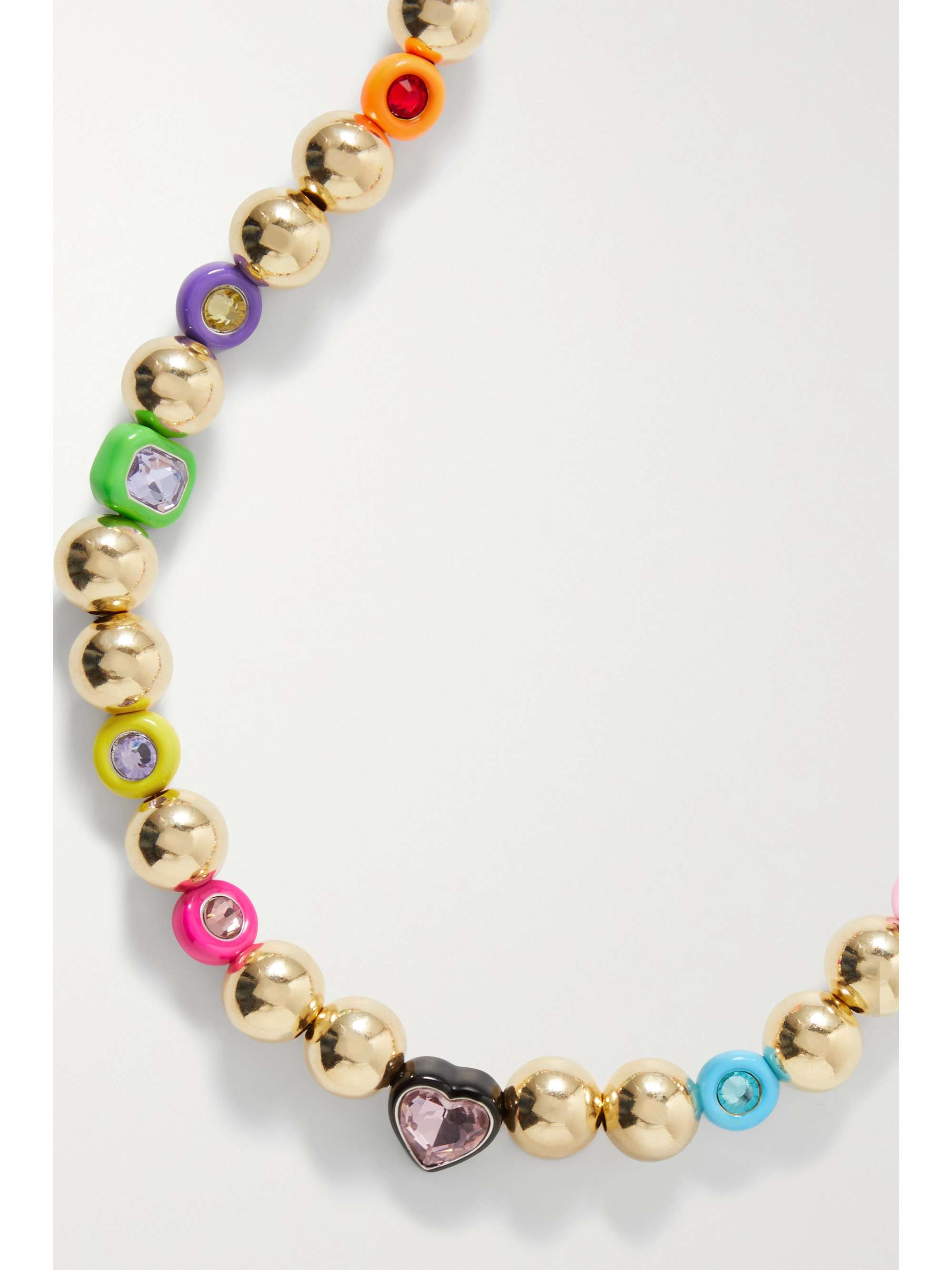 MARTHA CALVO Elton gold-plated, enamel and crystal necklace