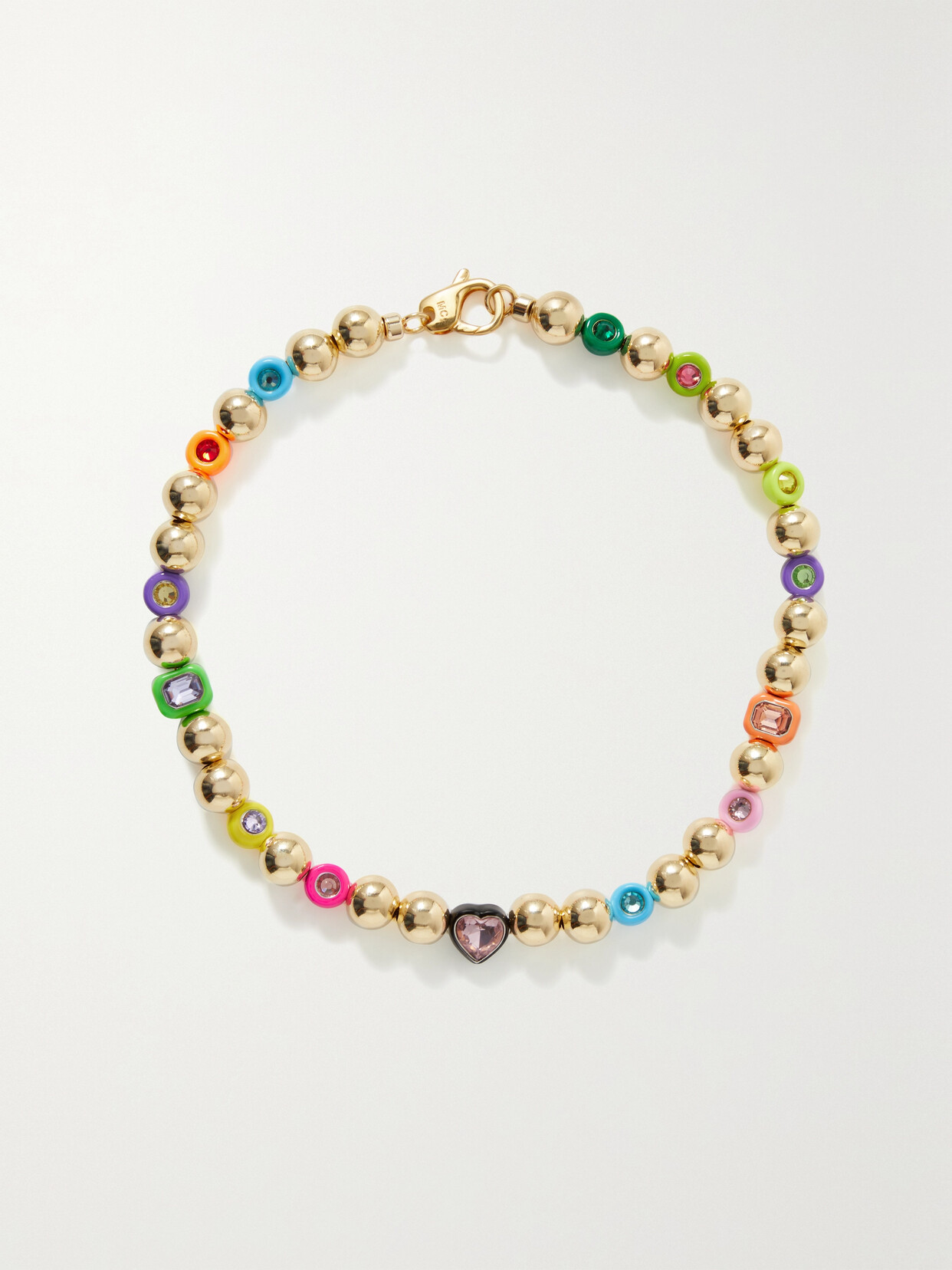 Martha Calvo - Elton Gold-plated, Enamel And Crystal Necklace - one size