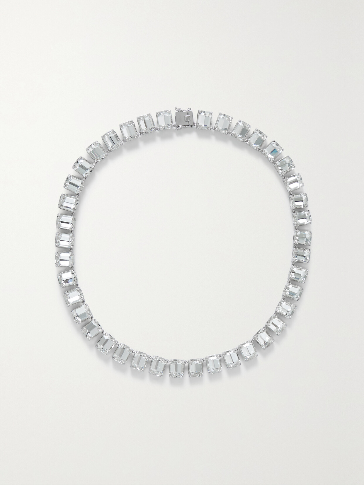 Martha Calvo - Anna Silver-tone Crystal Necklace - White