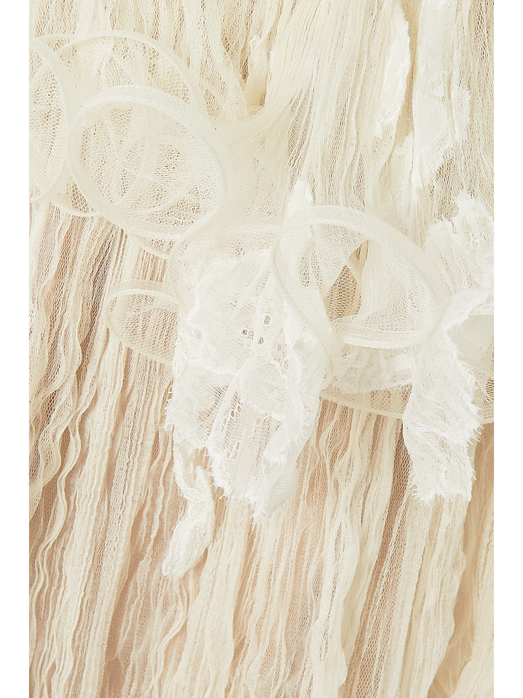 Danielle Frankel Wendell tiered ruffled lace and tulle mini dress thumbnail