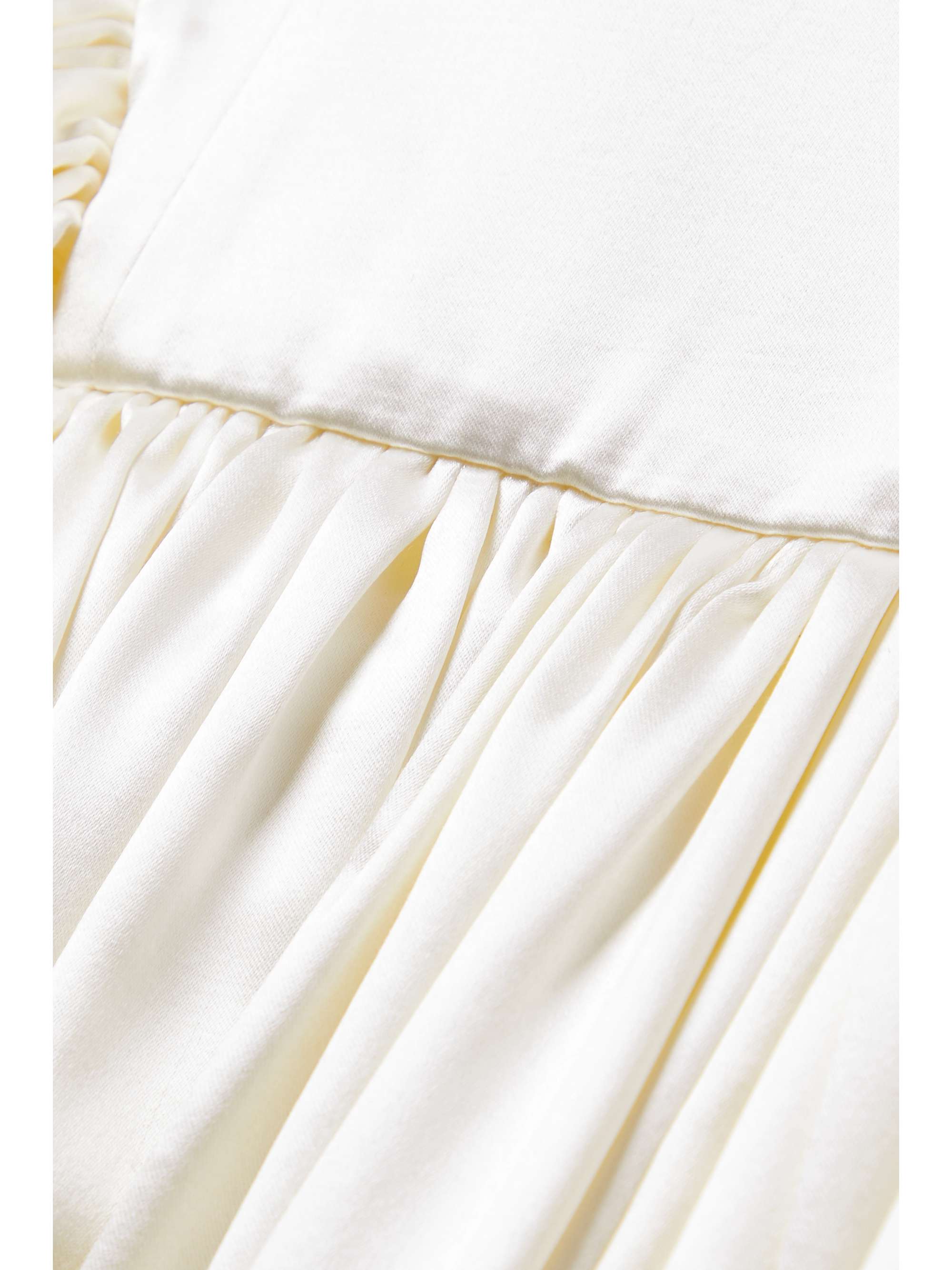 DANIELLE FRANKEL Nina pleated wool and silk-blend satin gown