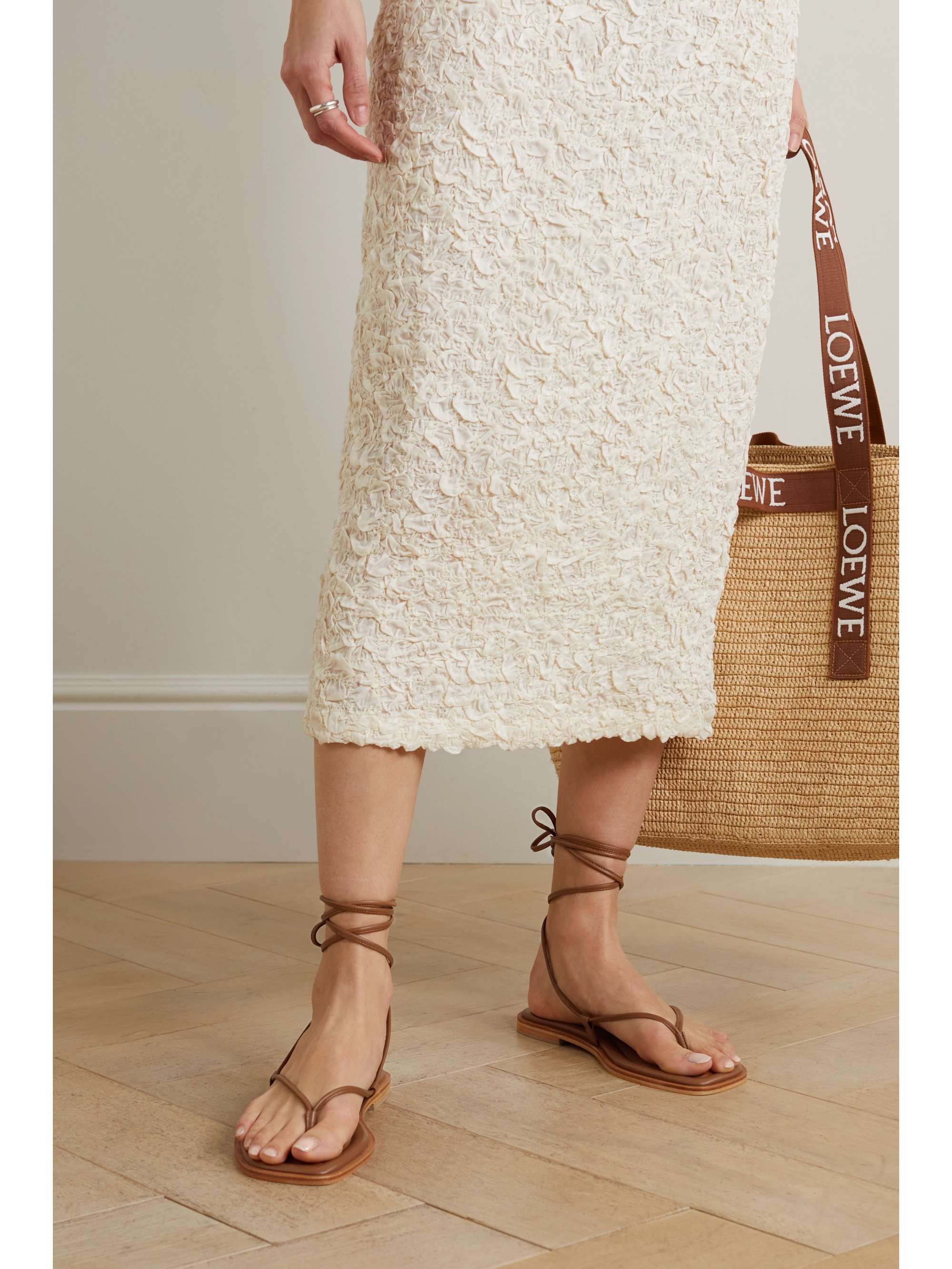 A.EMERY Finch bead-embellished leather sandals