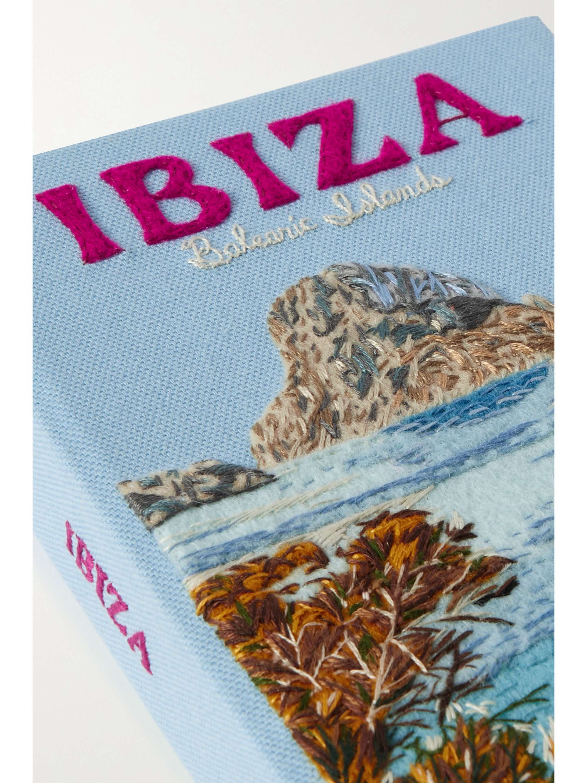 OLYMPIA LE-TAN Ibiza Voyages embroidered appliquéd canvas clutch