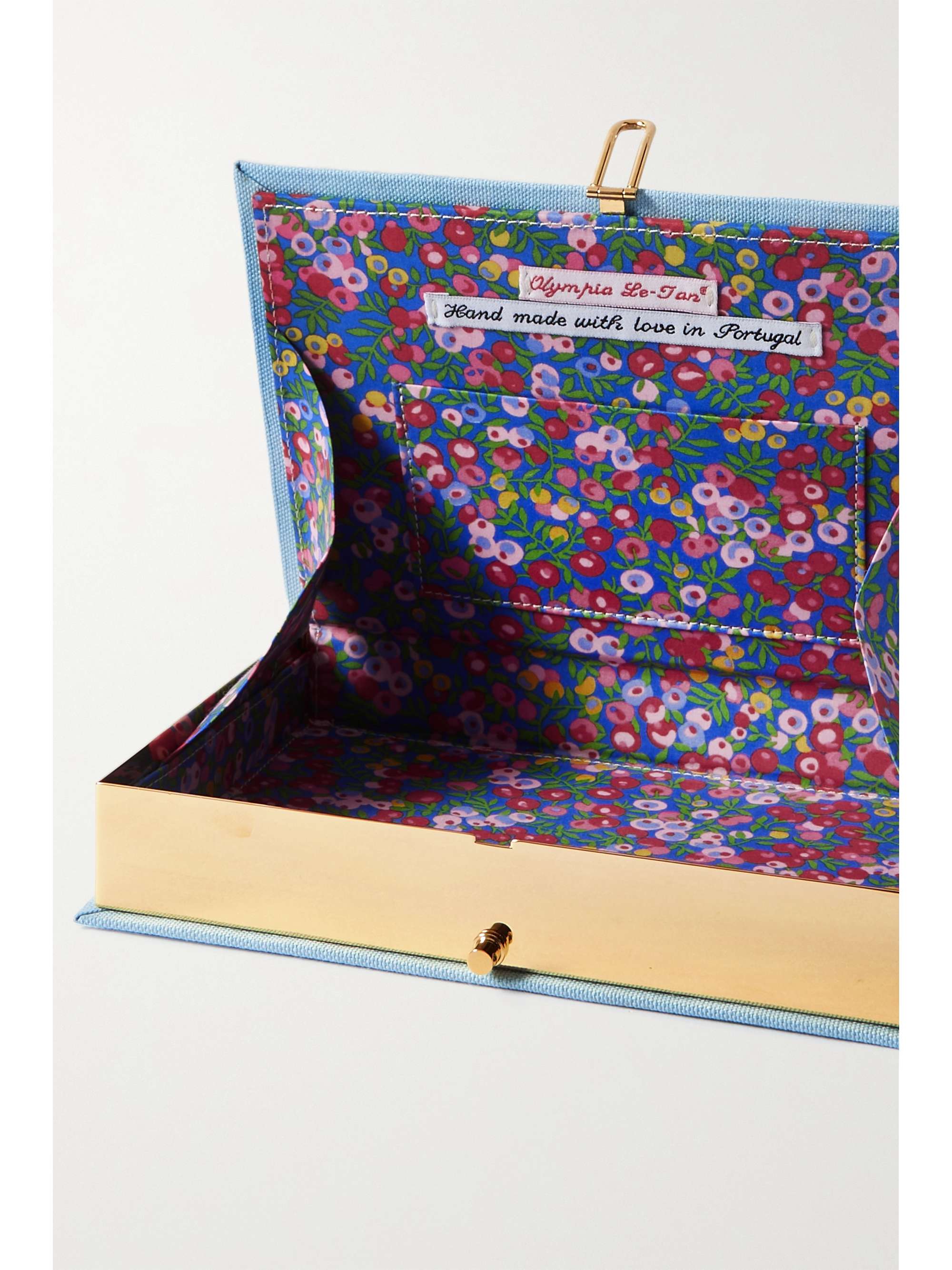 OLYMPIA LE-TAN Ibiza Voyages embroidered appliquéd canvas clutch