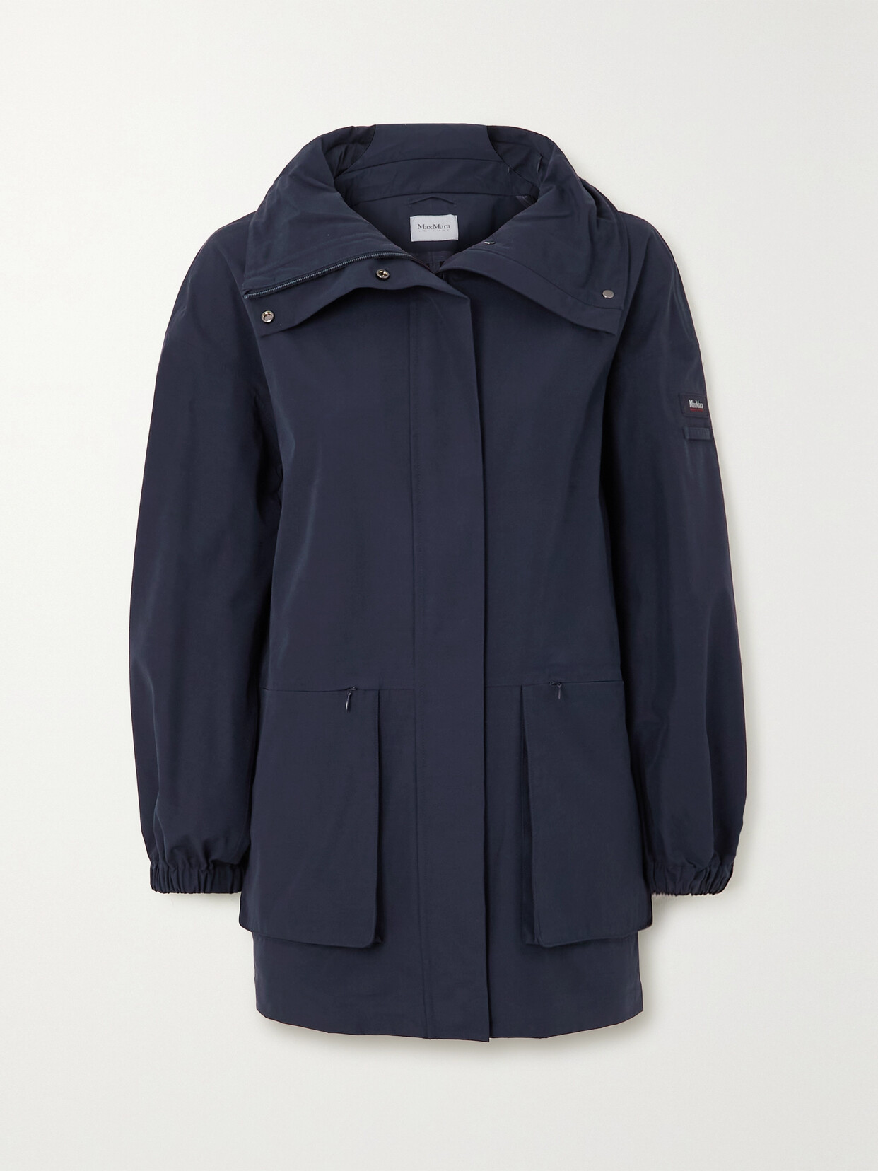 Max Mara Leisure Pamela Shell Coat In Navy