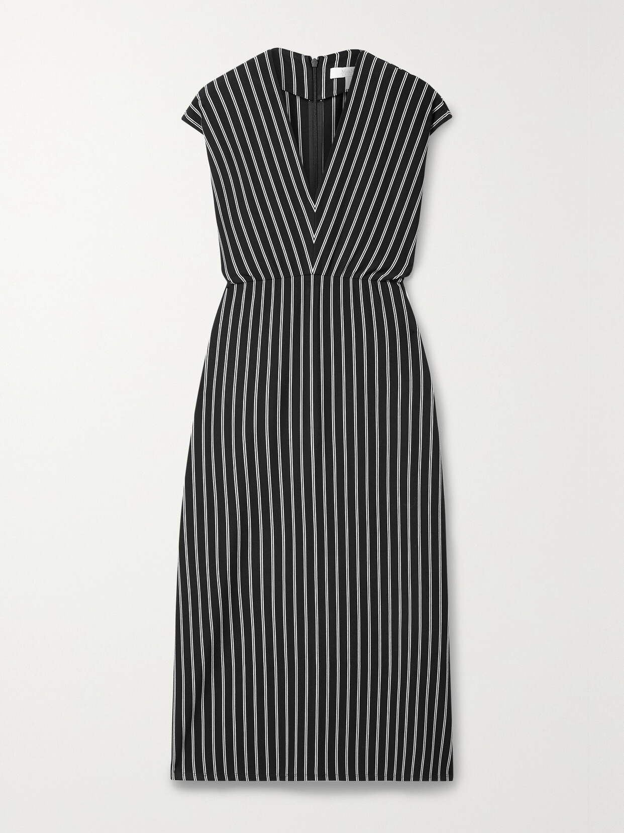 Max Mara - Vada Striped Jersey Midi Dress - Black