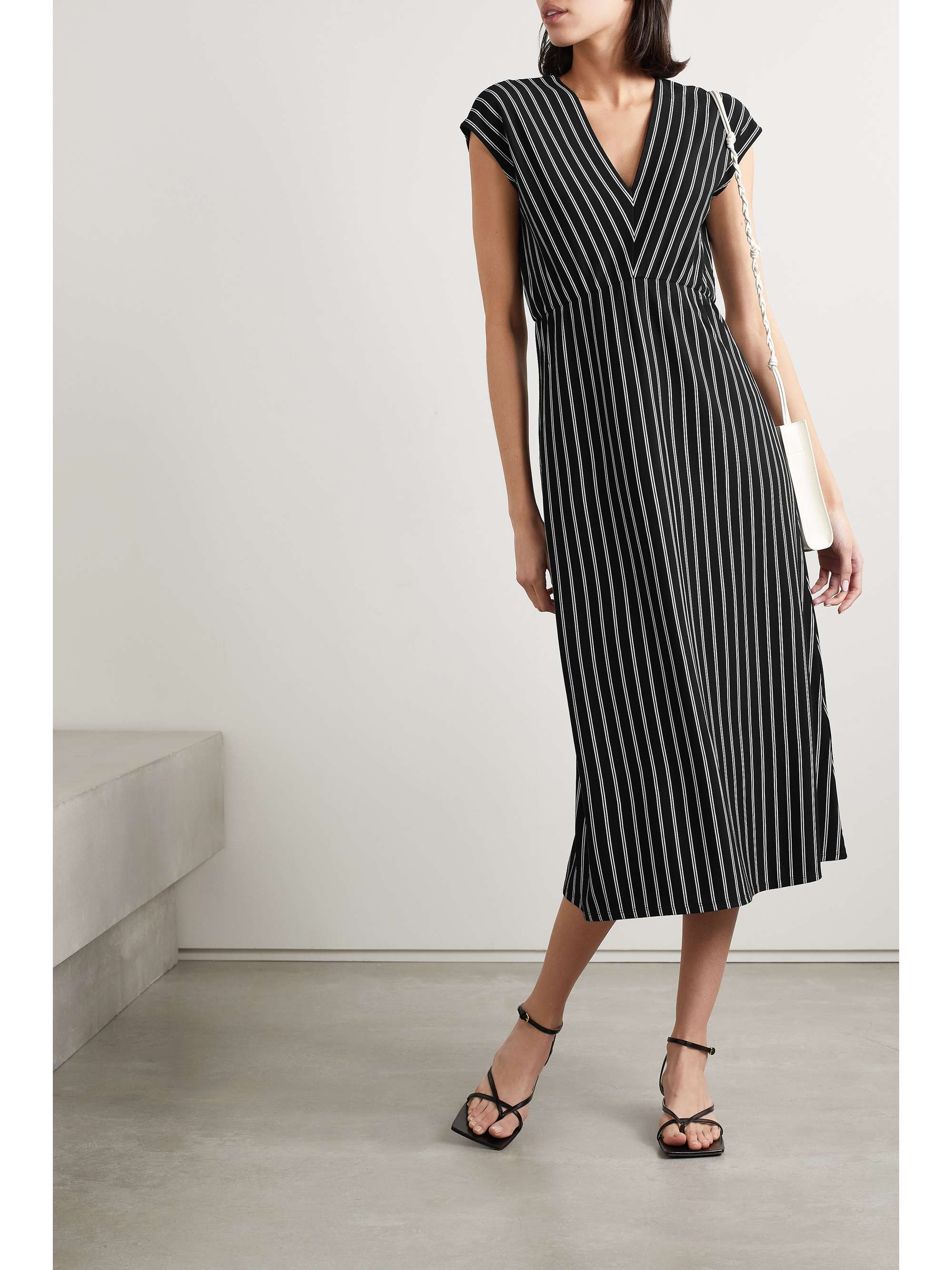 MAX MARA Vada striped jersey midi dress
