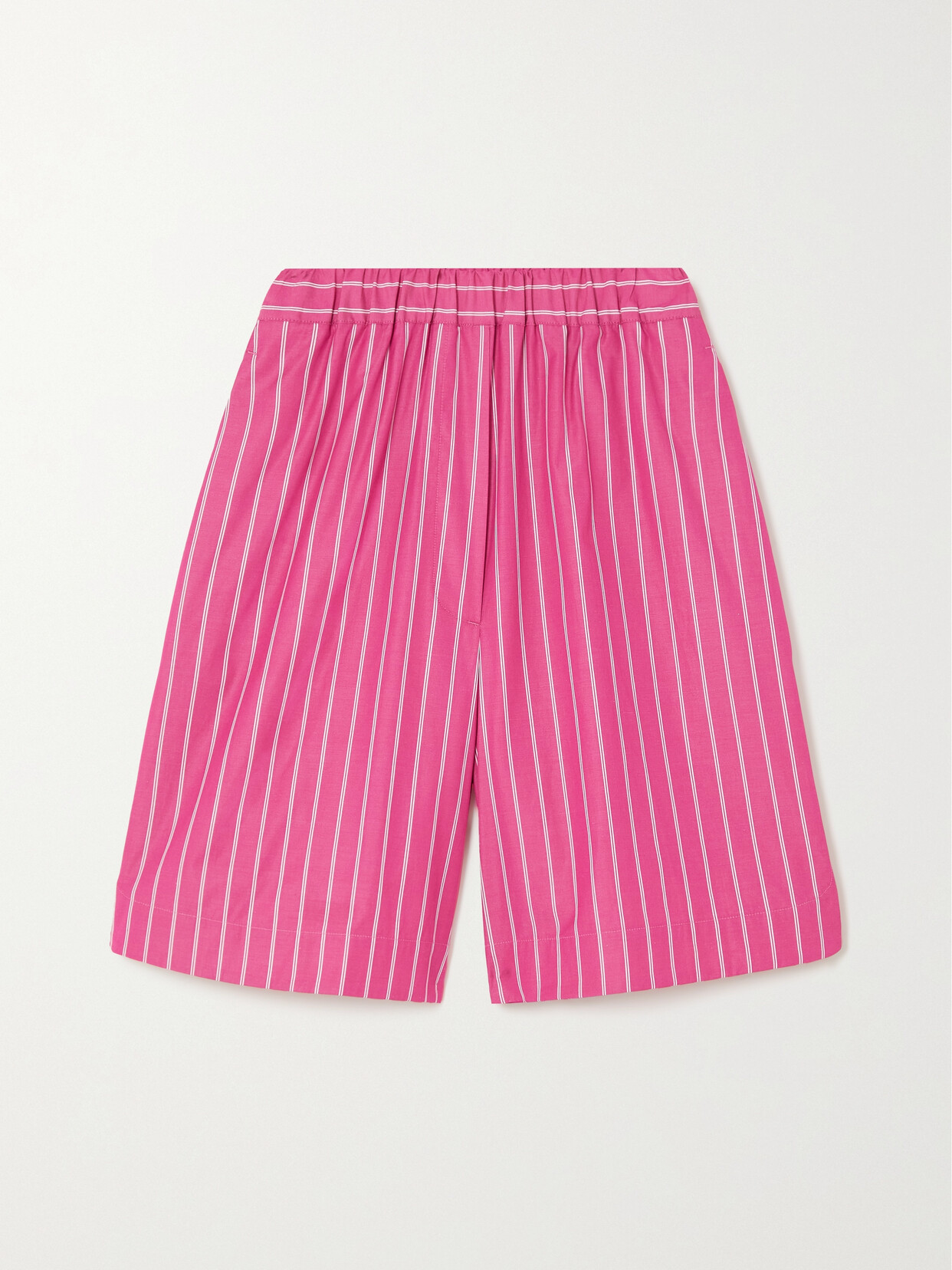 MAX MARA STRIPED COTTON SHORTS