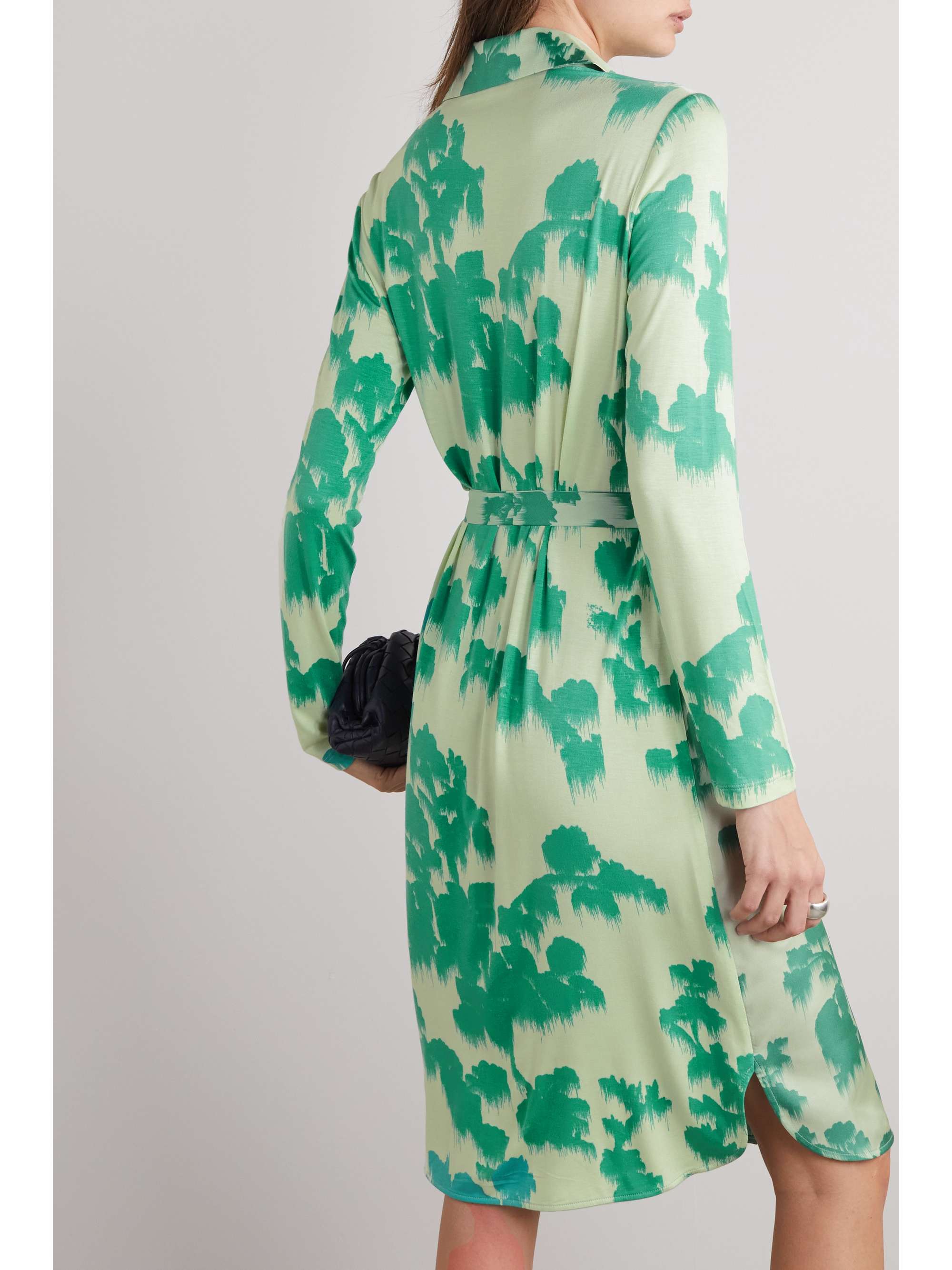 MAX MARA Leisure Nolana printed satin-jersey shirt dress
