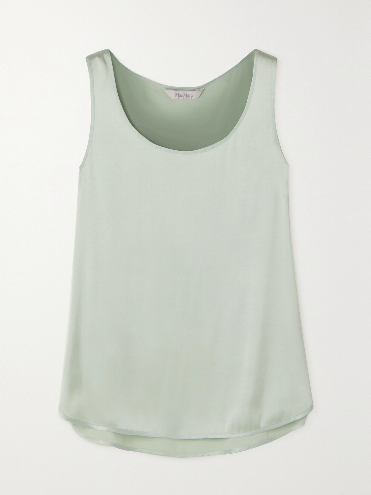 Max Mara - Pan Duchesse Silk-blend Satin Tank - Green