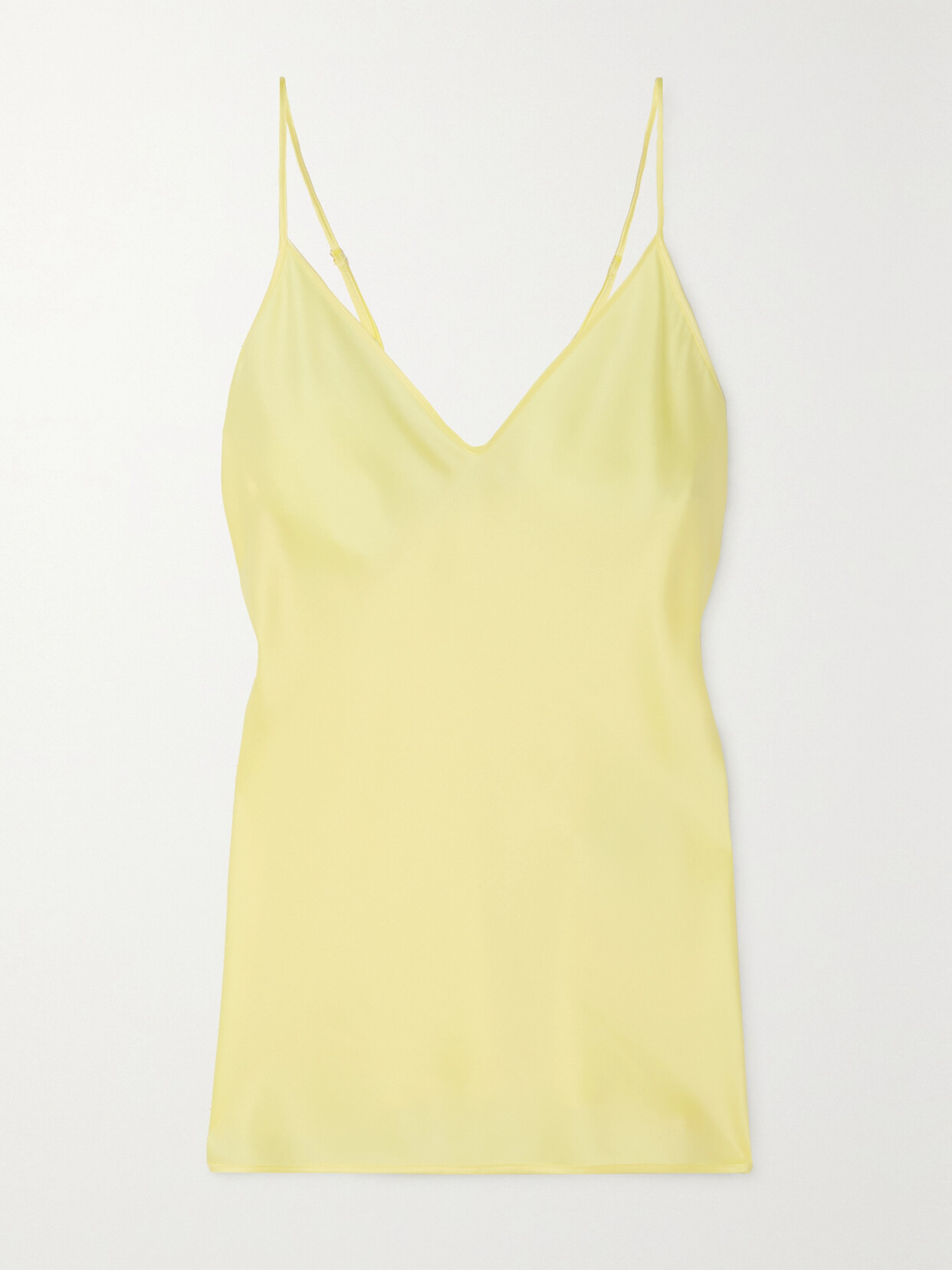 Max Mara Leisure Lucca Stretch-silk Satin Camisole In Giallo Pastello