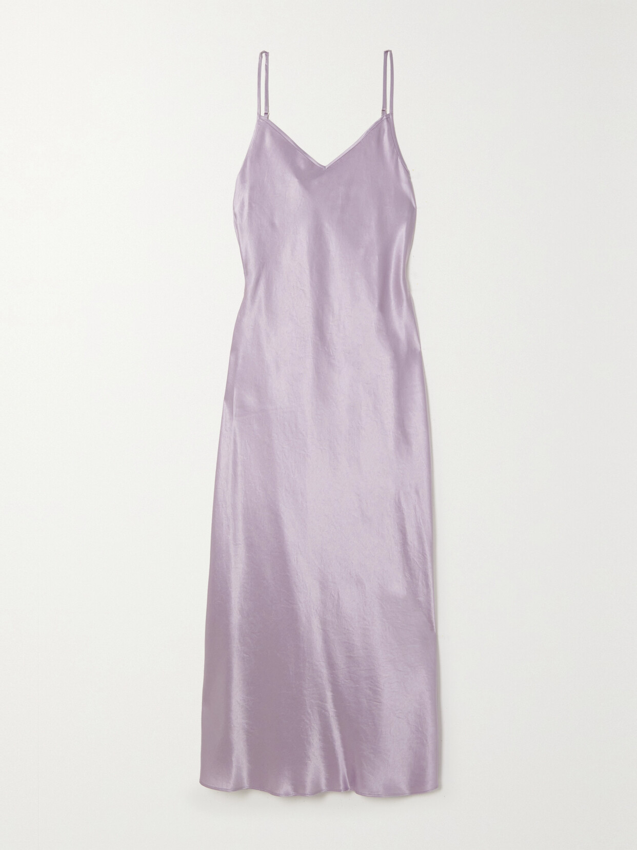 Max Mara Leisure Onda Satin Midi Dress In 002 Lilac