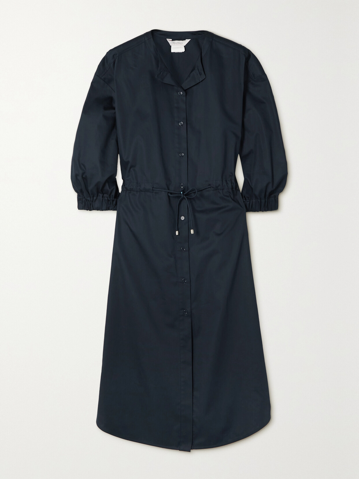 Max Mara Sheree Cotton-poplin Midi Shirt Dress In Blue