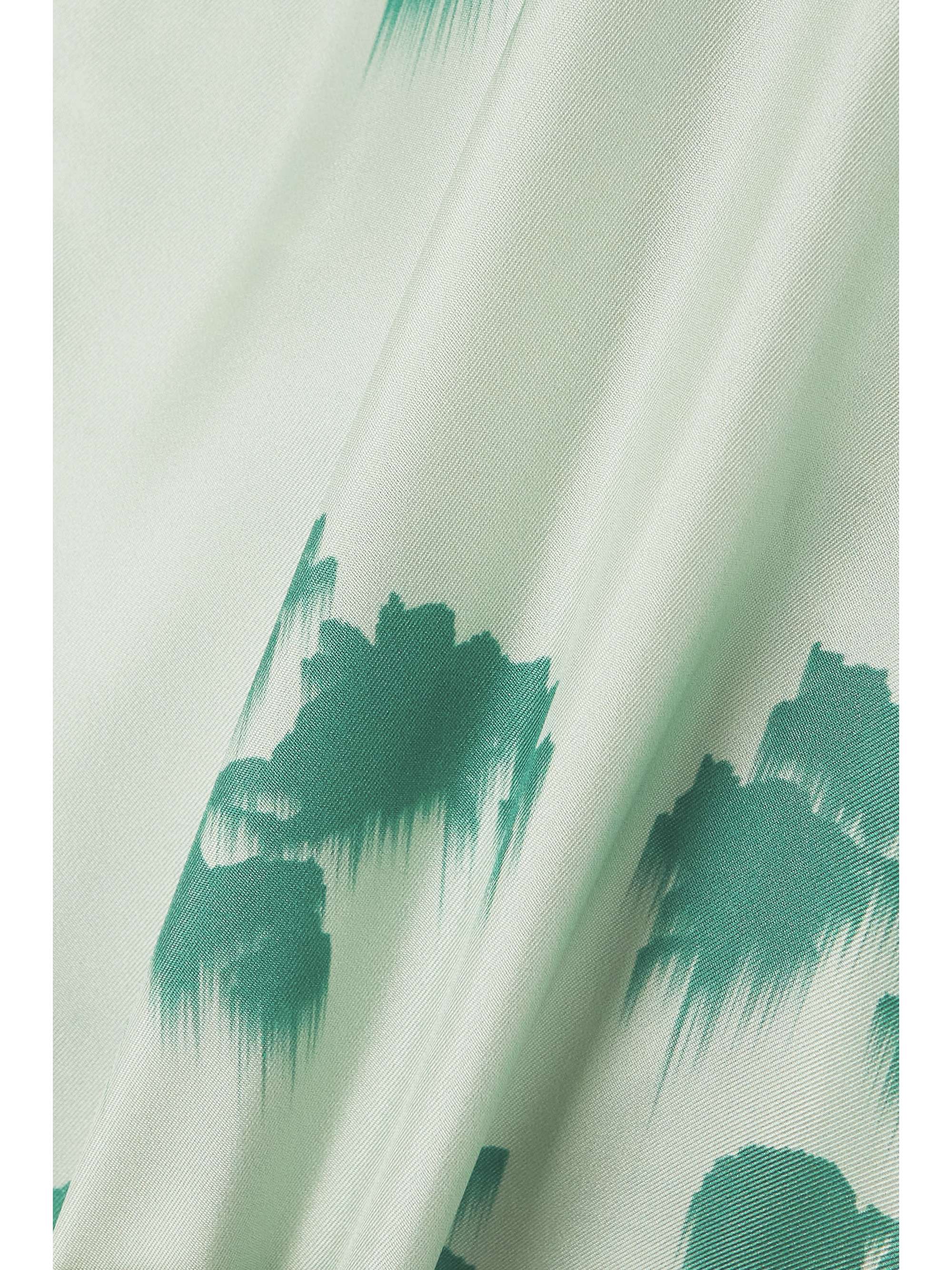 MAX MARA Leisure Tenzone printed silk-satin straight-leg pants