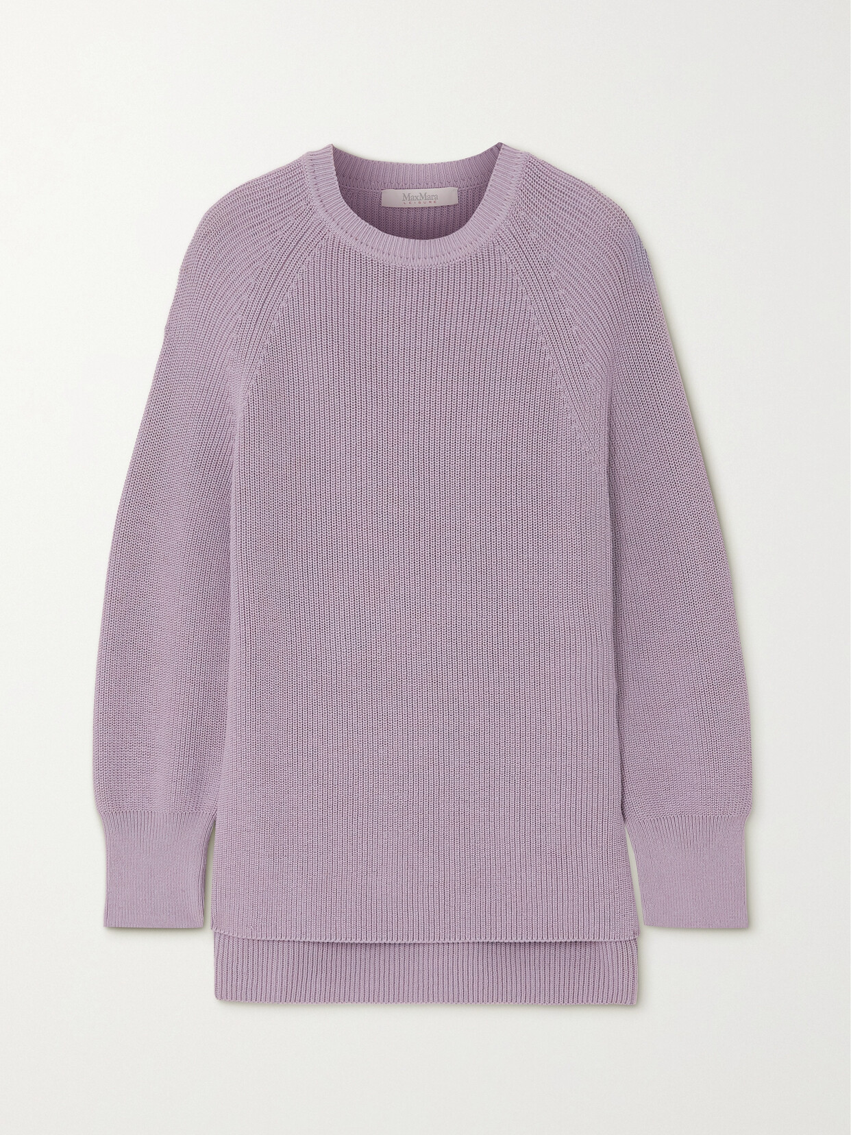 Max Mara - Leisure Sagra Ribbed Cotton-blend Sweater - Purple