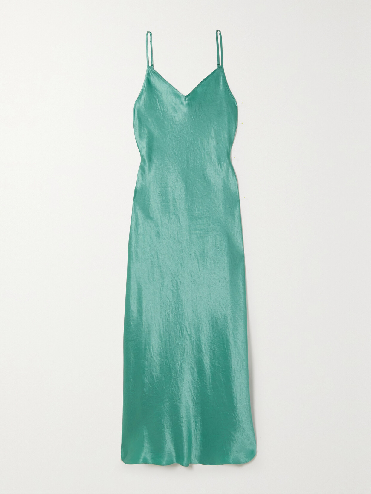 Max Mara Leisure Onda Satin Midi Dress In 001 Turquoise