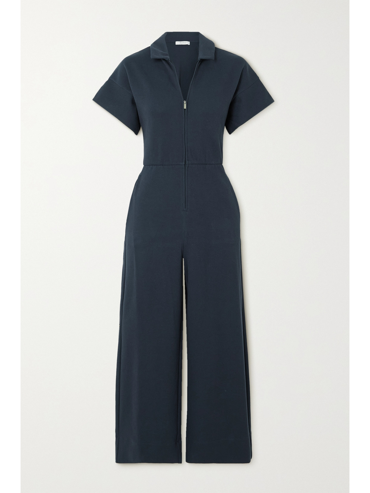 Max Mara - Leisure Zero Cotton-blend Jumpsuit - Blue