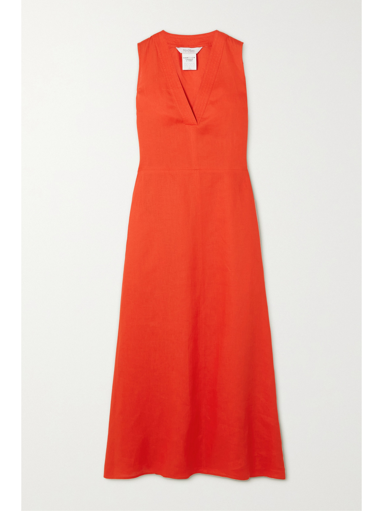 Max Mara - Leisure Sofocle Linen Maxi Dress - Orange