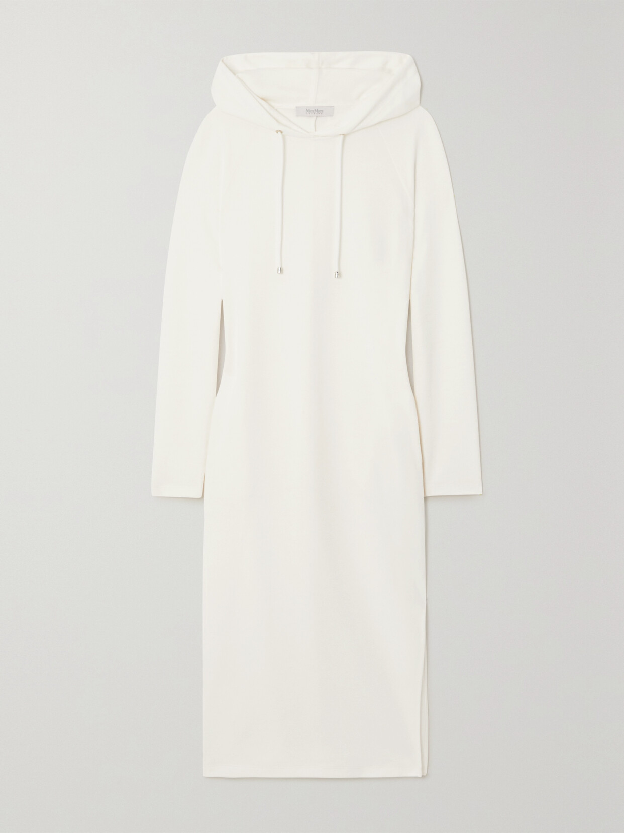 Max Mara - Leisure Veruska Hooded Cotton-blend Jersey Midi Dress - White