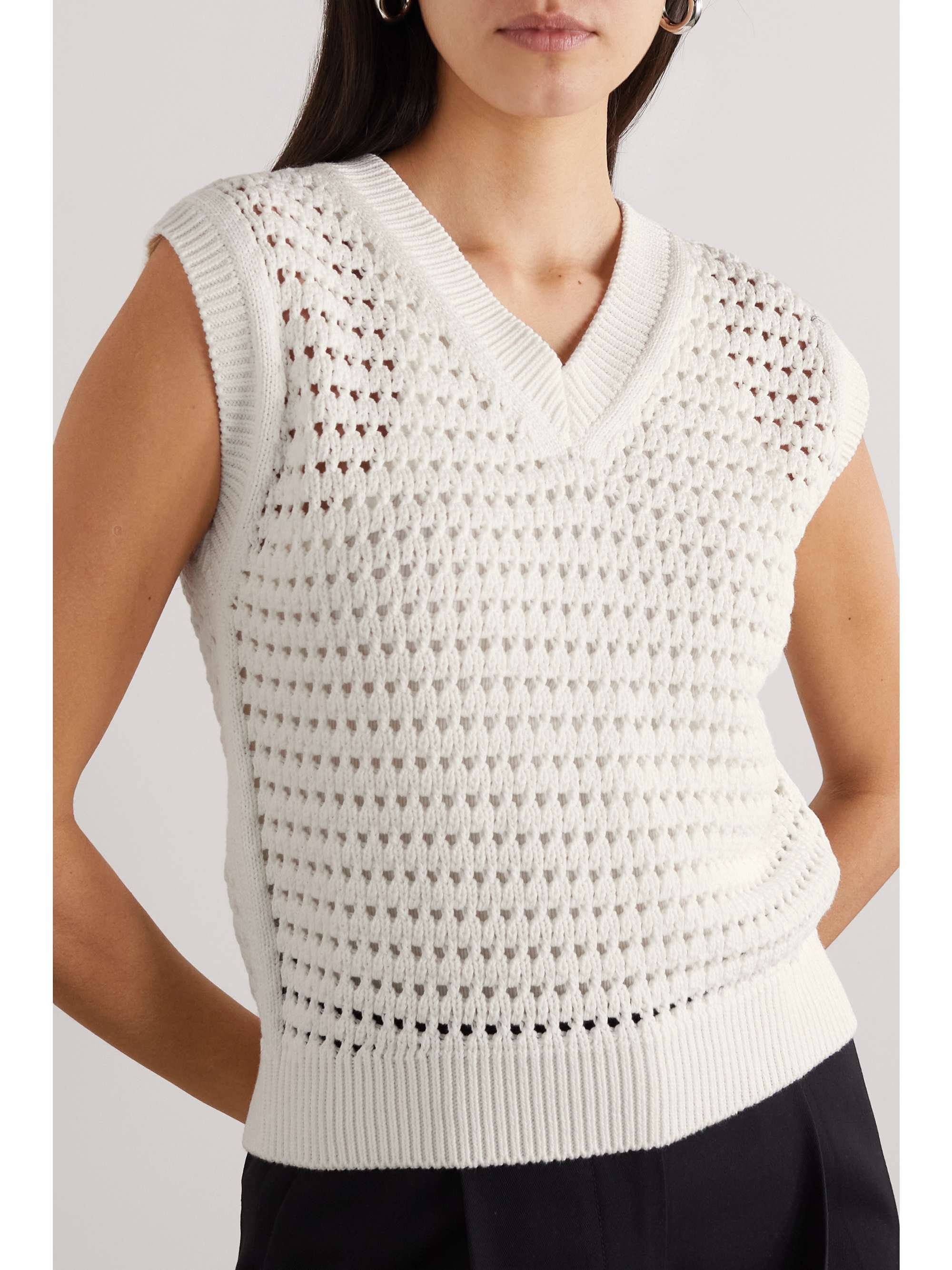 MAX MARA Leisure Palco crocheted cotton-blend sweater