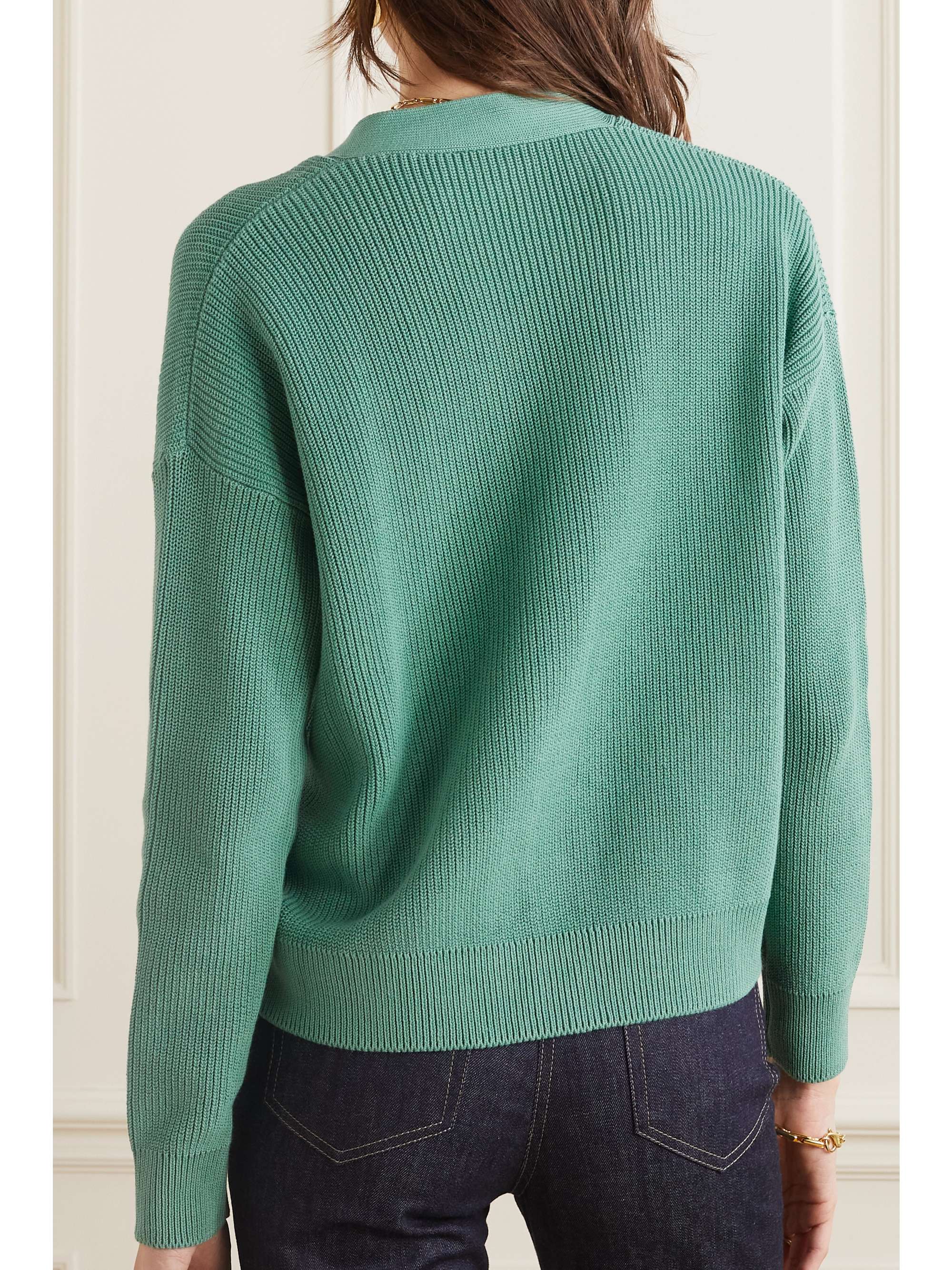 MAX MARA Leisure Arancio ribbed cotton-blend cardigan