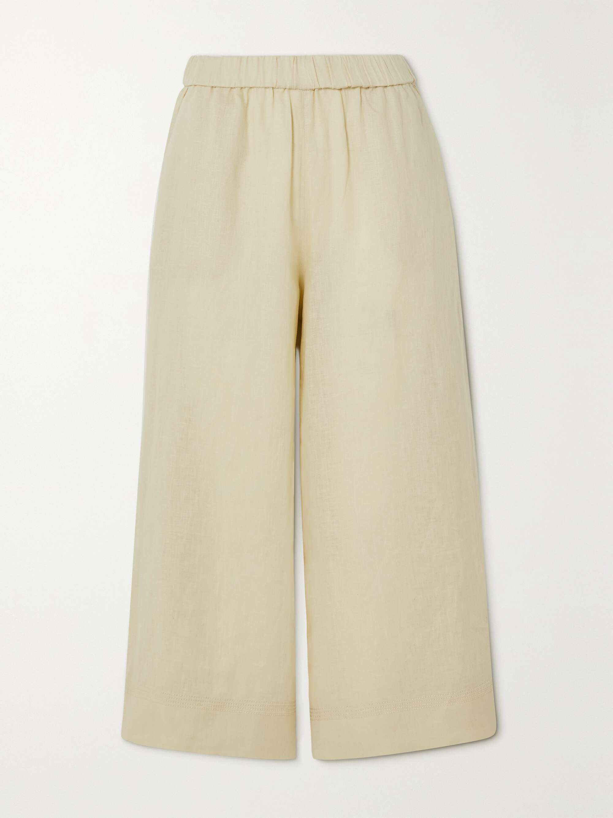 Leisure Edmond cropped linen wide-leg pants