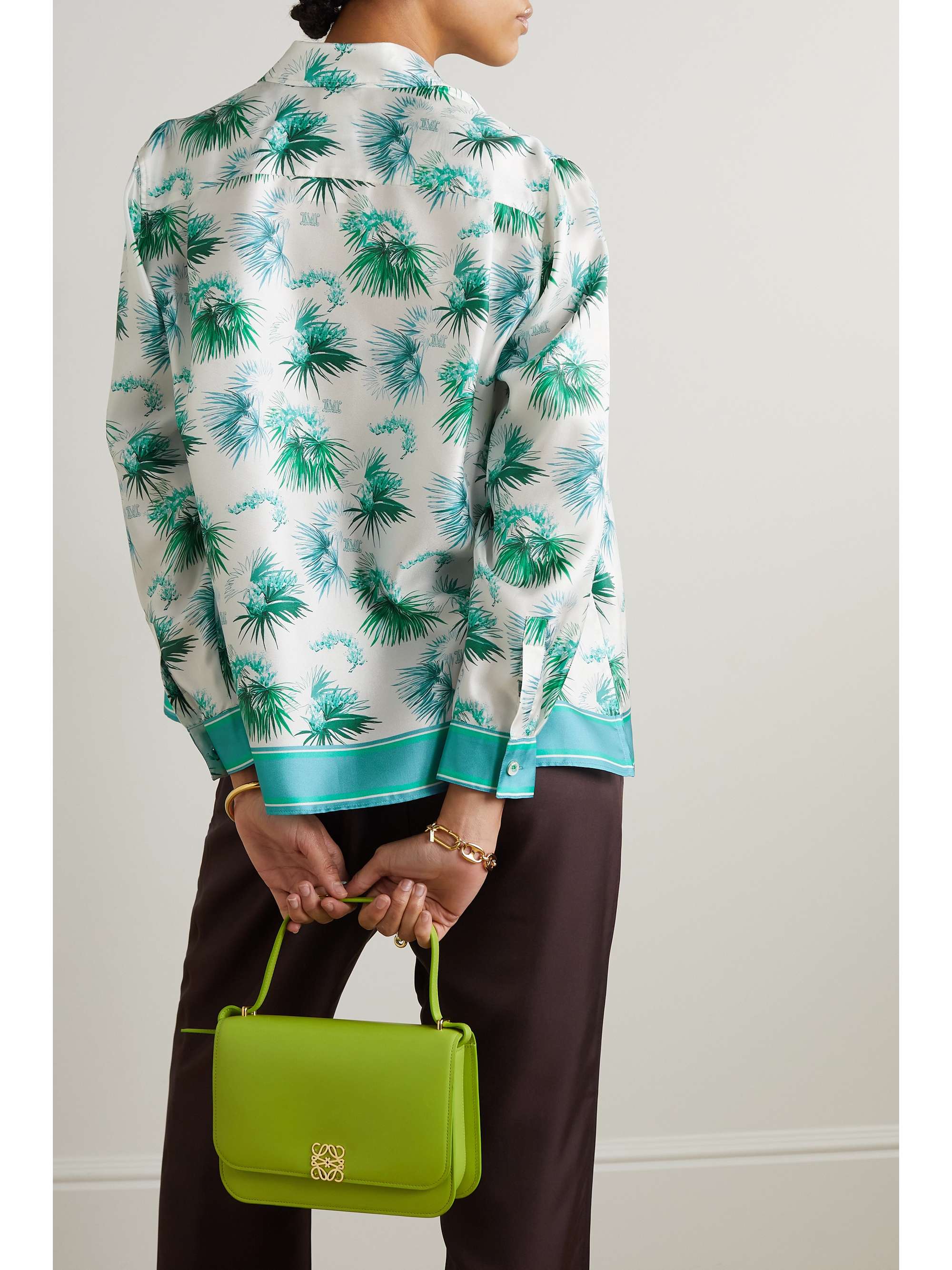 MAX MARA Floral-print silk-twill shirt
