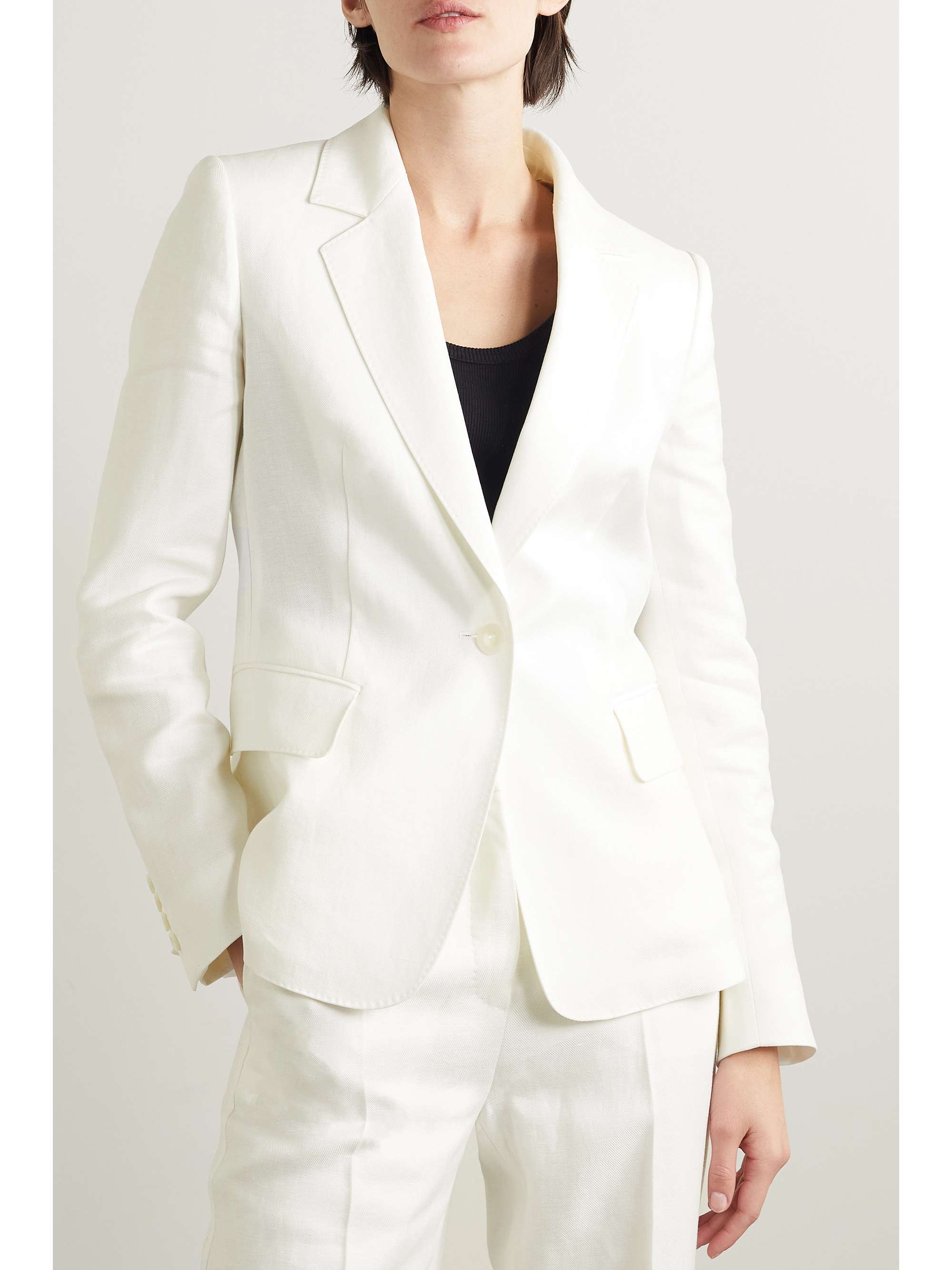 MAX MARA Linen-twill blazer