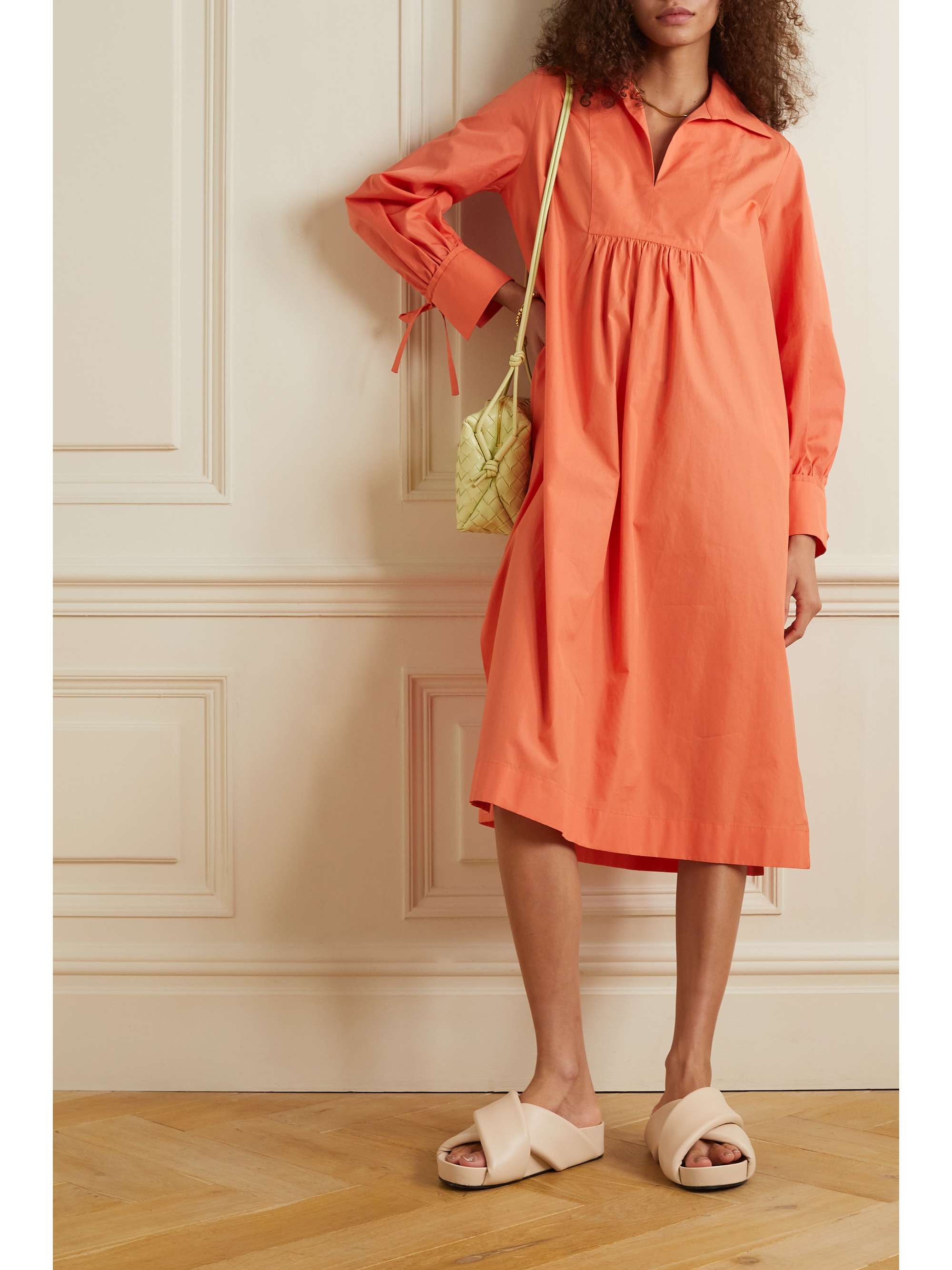 MAX MARA Nupar cotton-poplin midi dress