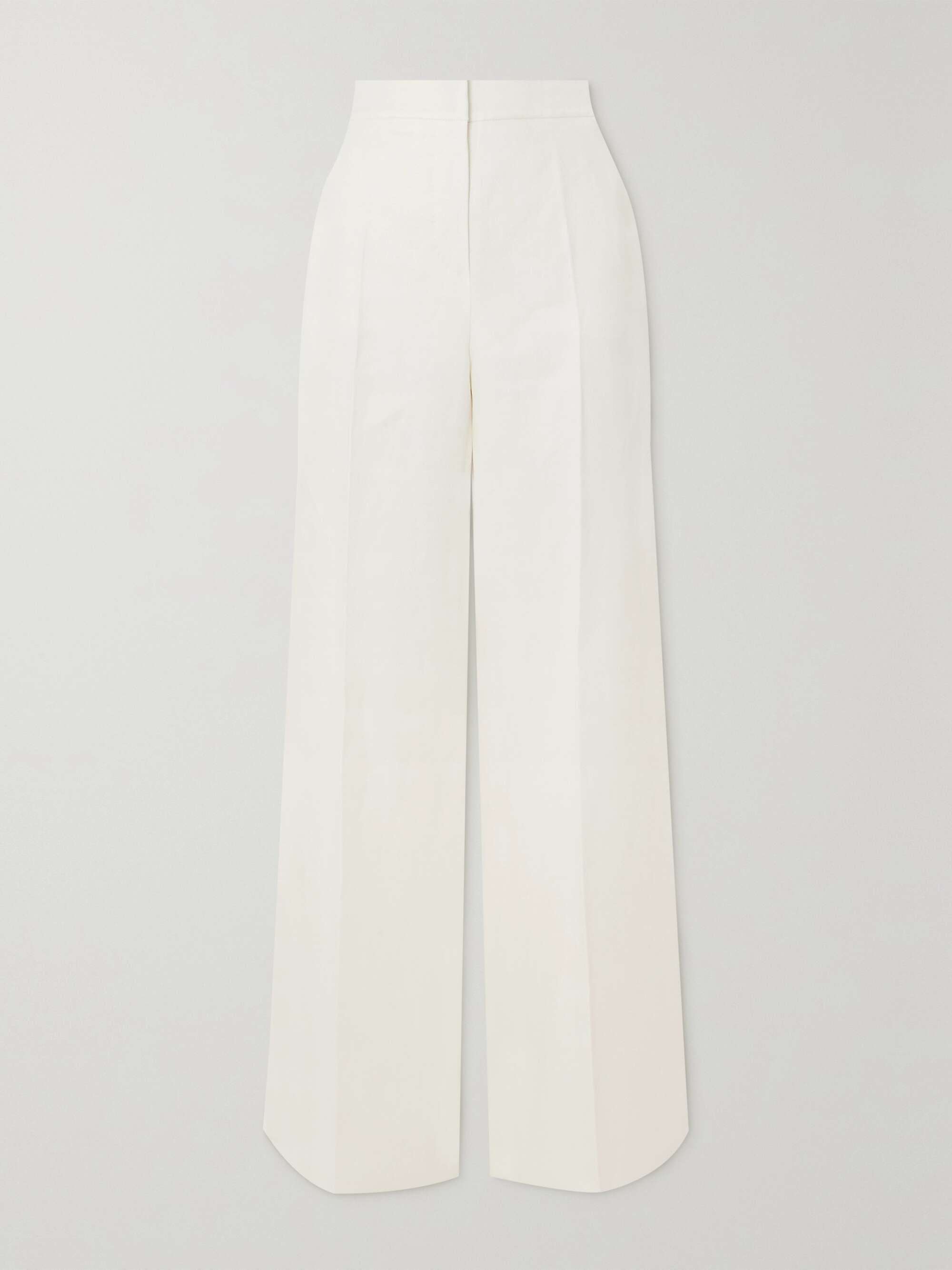 MAX MARA Brusson pleated linen wide-leg pants | NET-A-PORTER