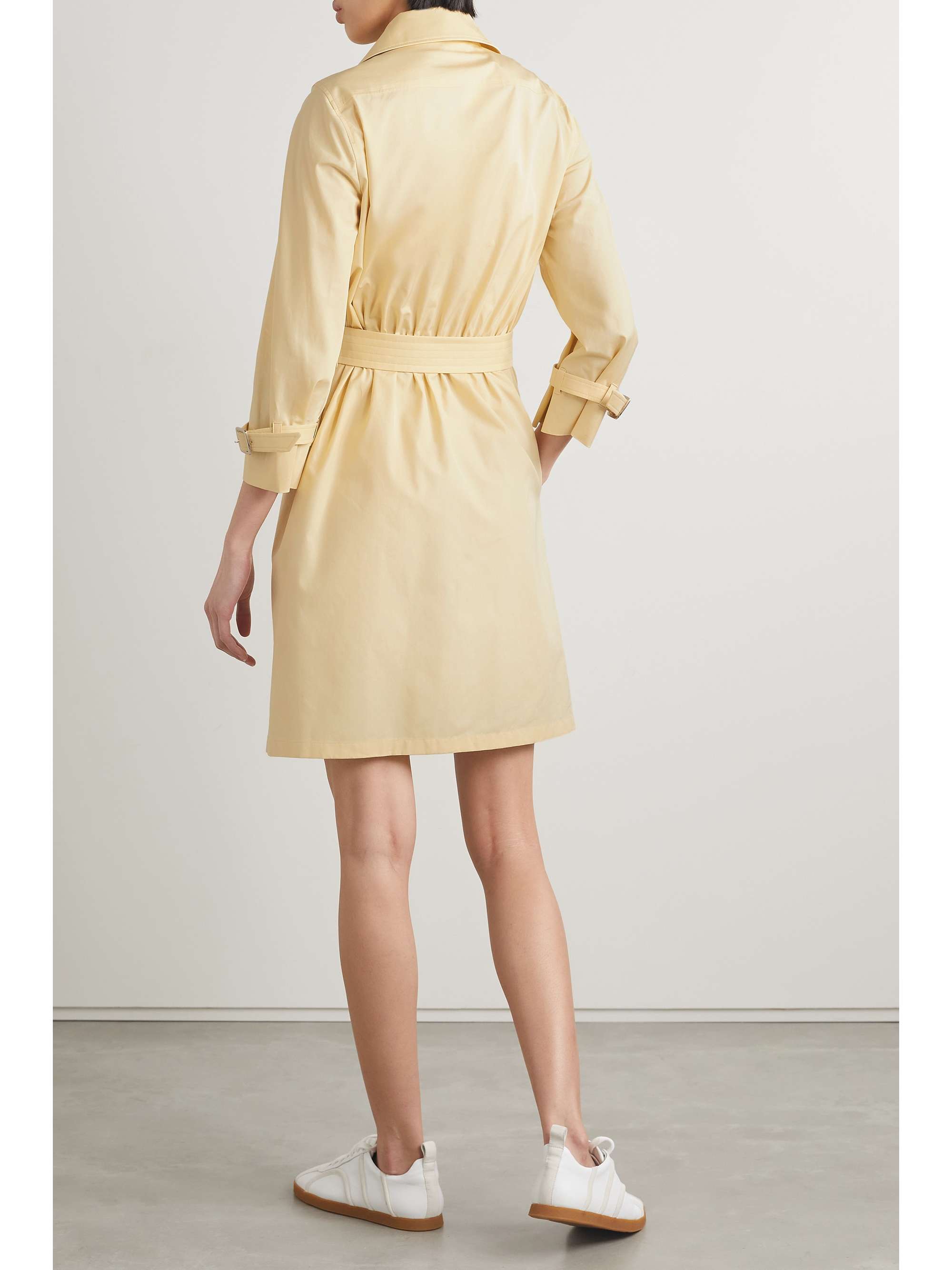 MAX MARA Saio belted cotton-poplin shirt dress