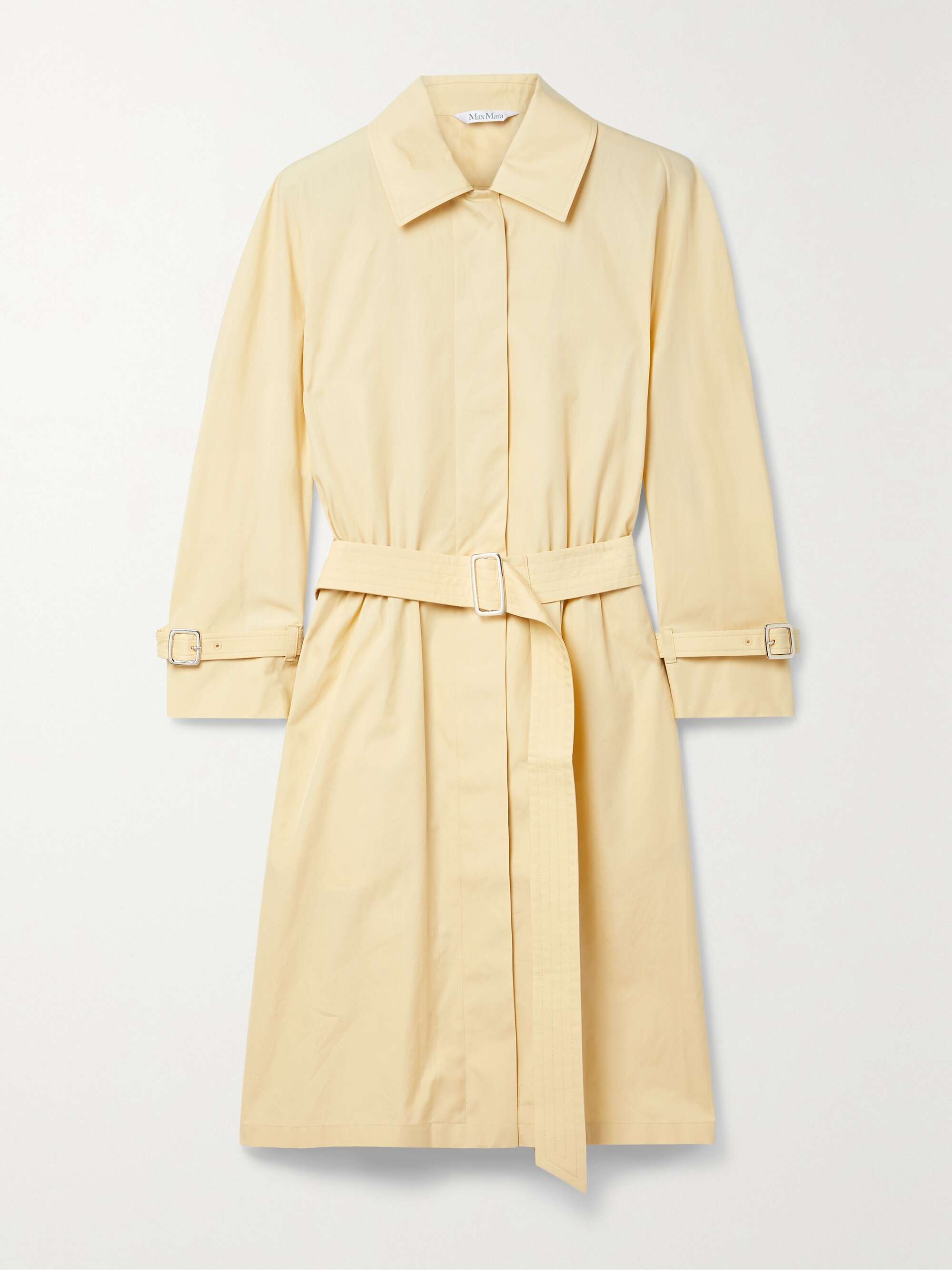 MAX MARA Saio belted cotton-poplin shirt dress | NET-A-PORTER