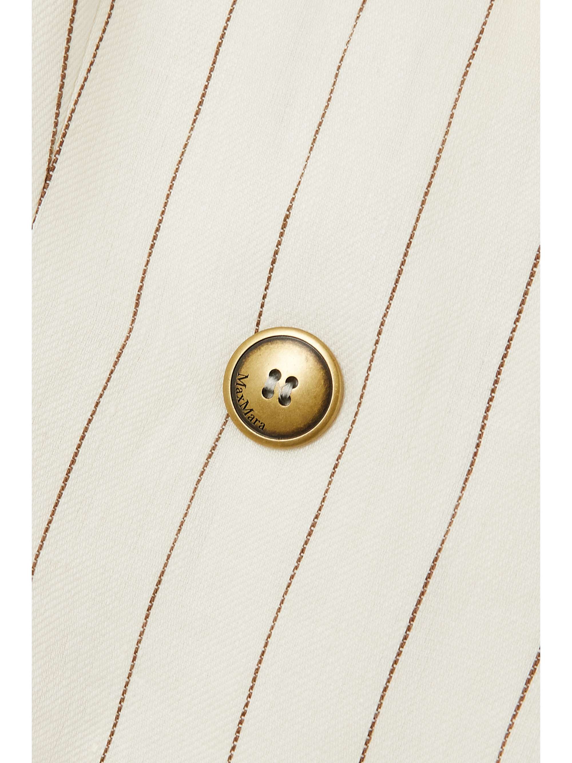 MAX MARA Quebec double-breasted pinstriped linen vest