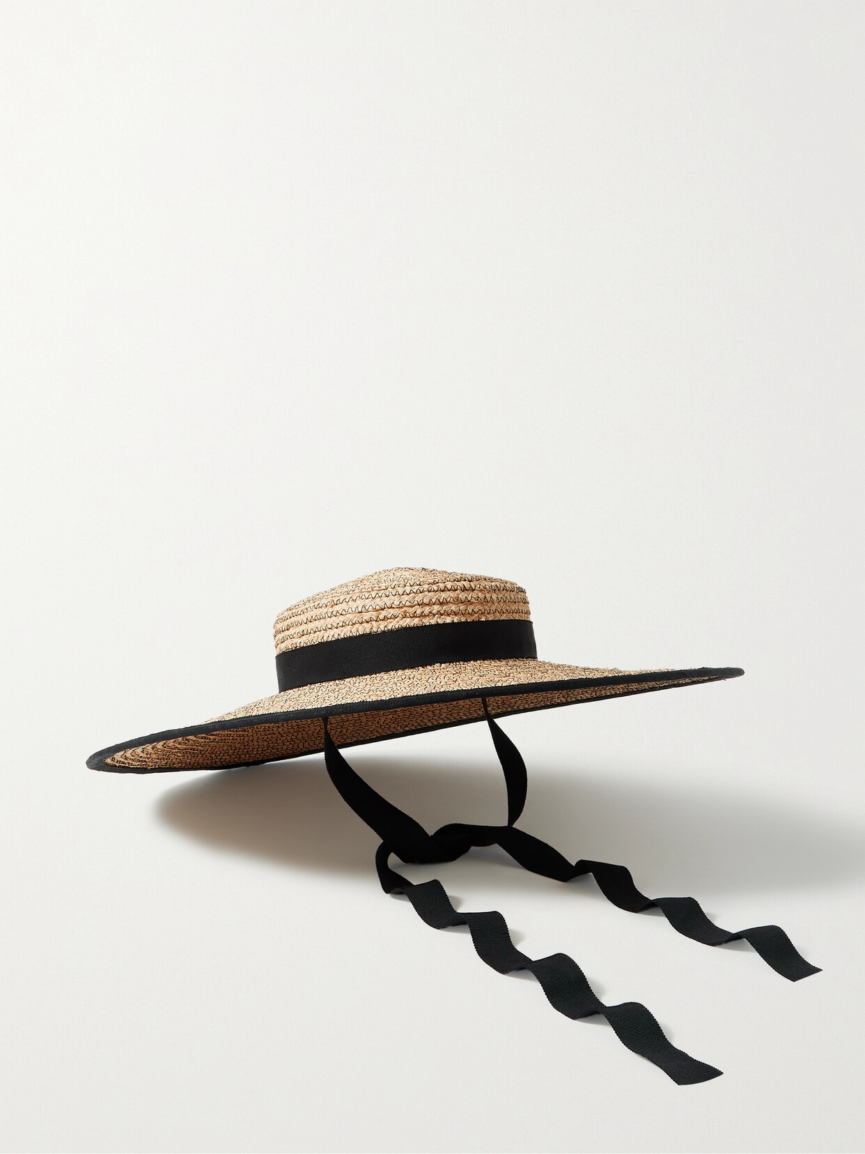 Gigi Burris - Claiborne Grosgrain-trimmed Straw Sunhat - Neutrals