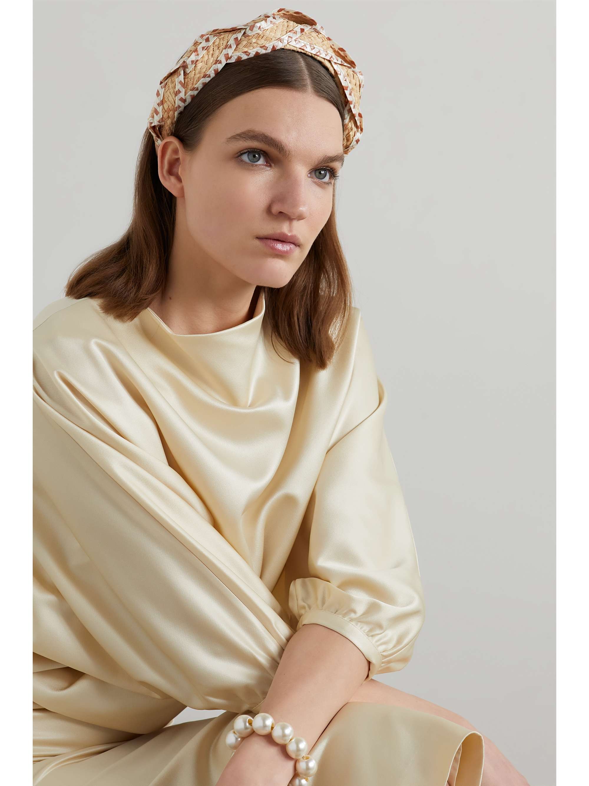 GIGI BURRIS + NET SUSTAIN Ava braided straw headband