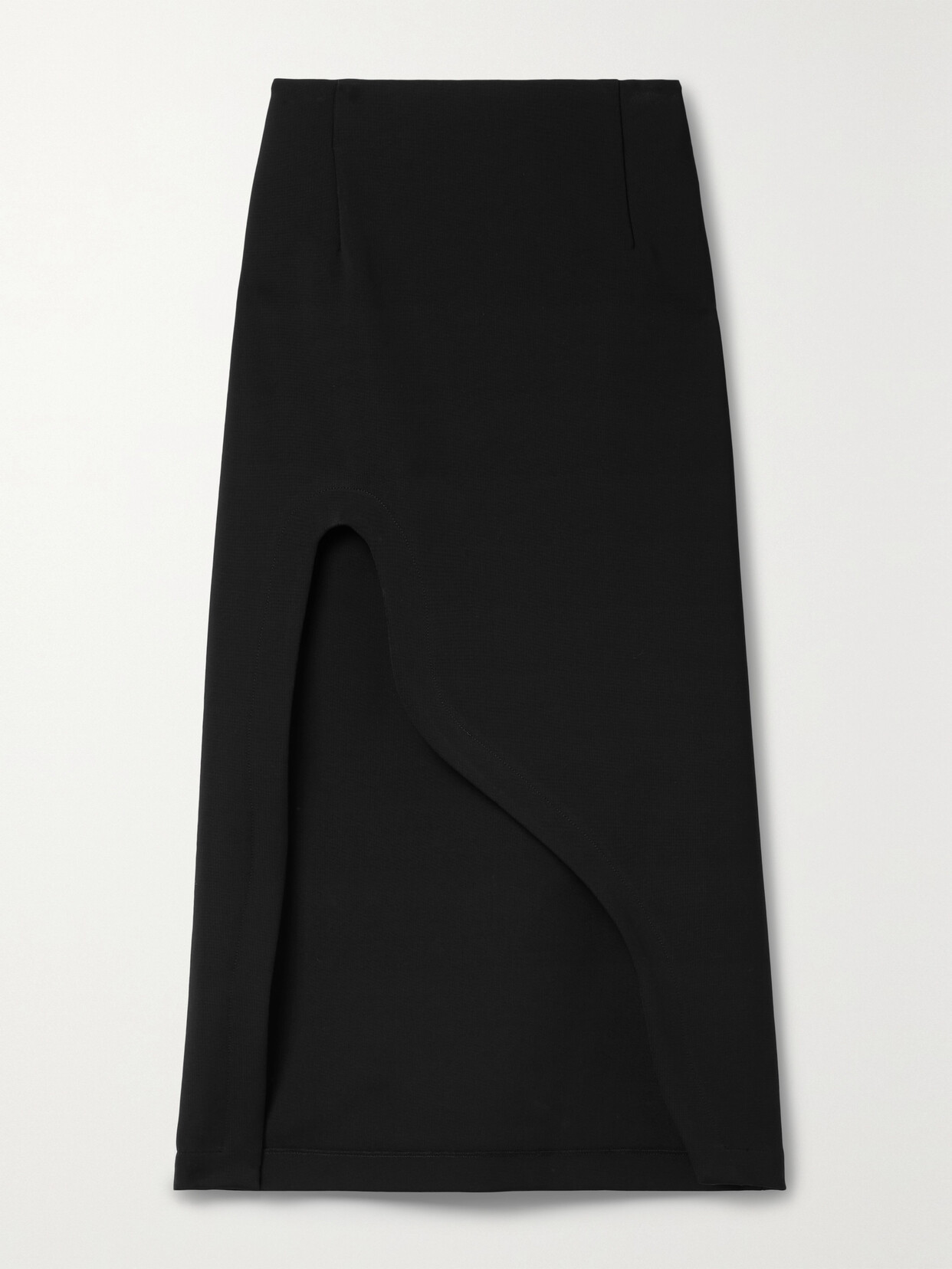 Off-White - Asymmetric Ponte Midi Skirt - Black