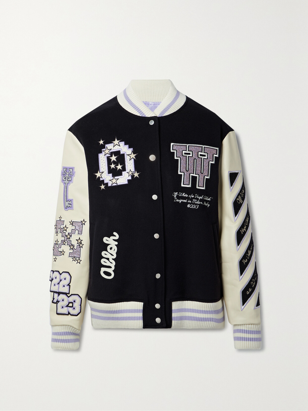 Off-white Varsity Jacket In Black