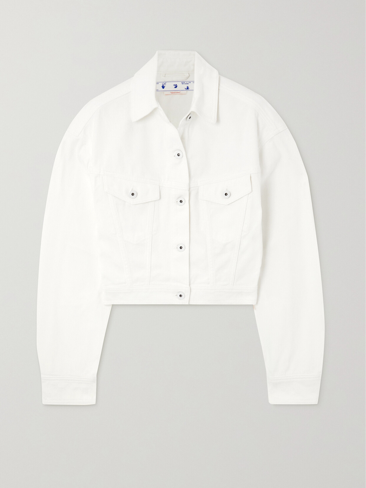 Off-White - Toybox Cropped Denim Jacket - IT38