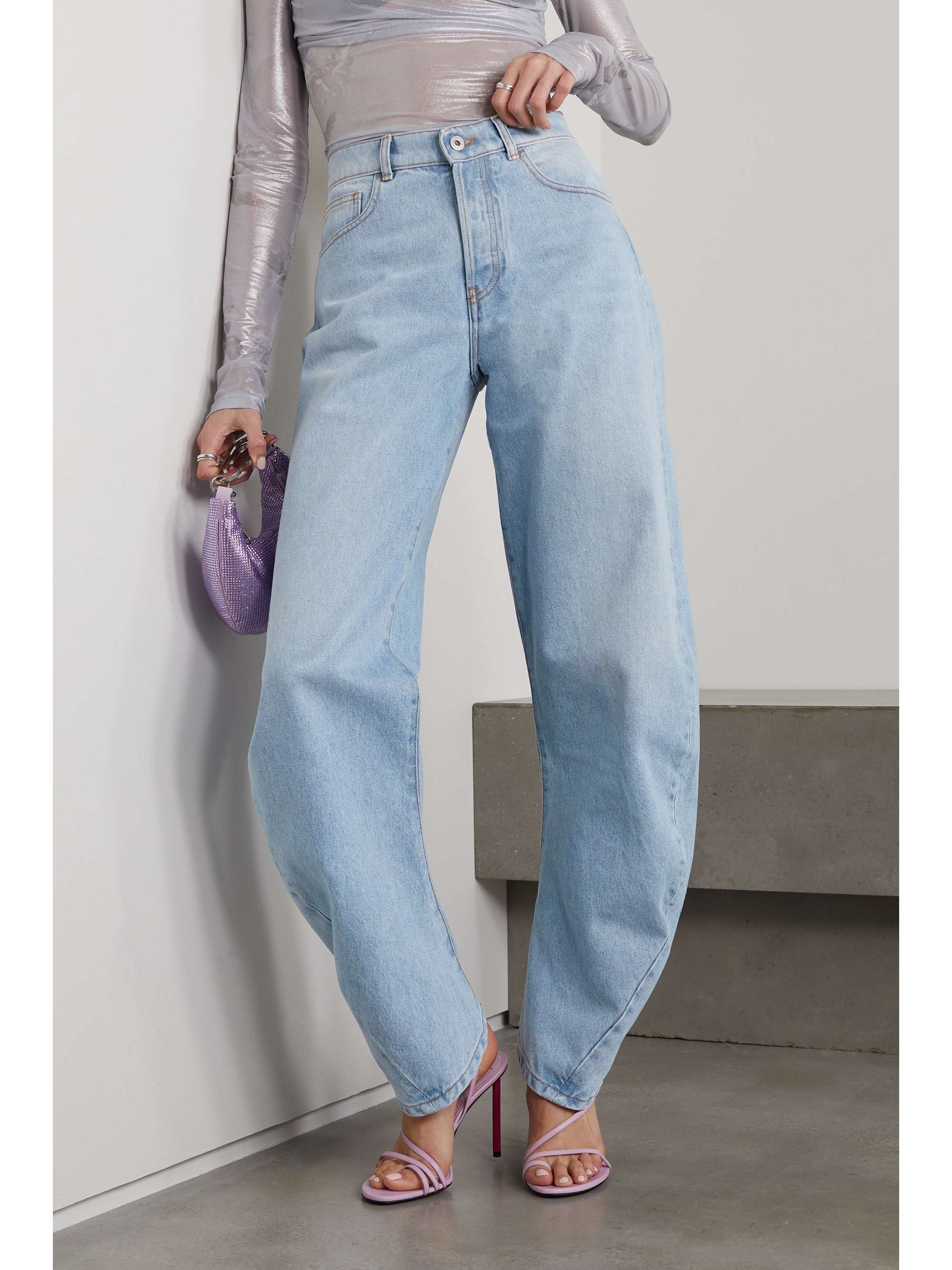 OFF-WHITE High-rise tapered jeans