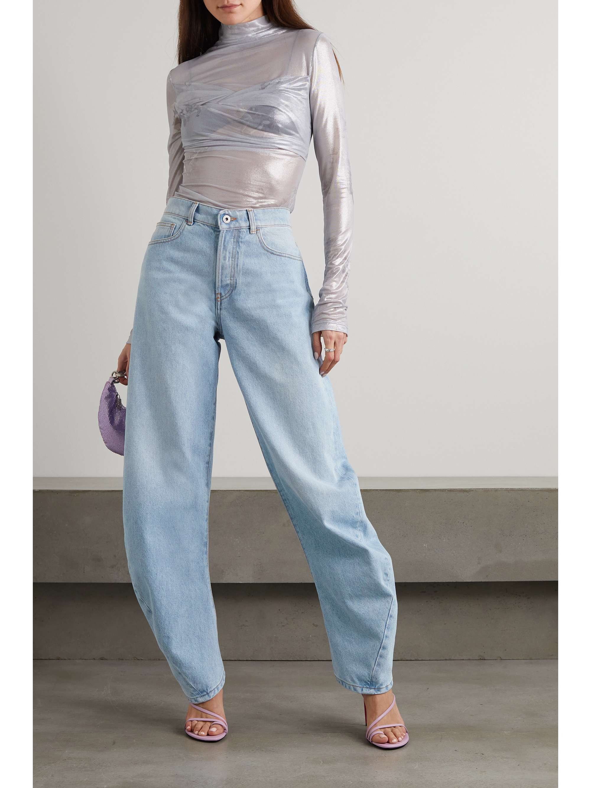 OFF-WHITE High-rise tapered jeans