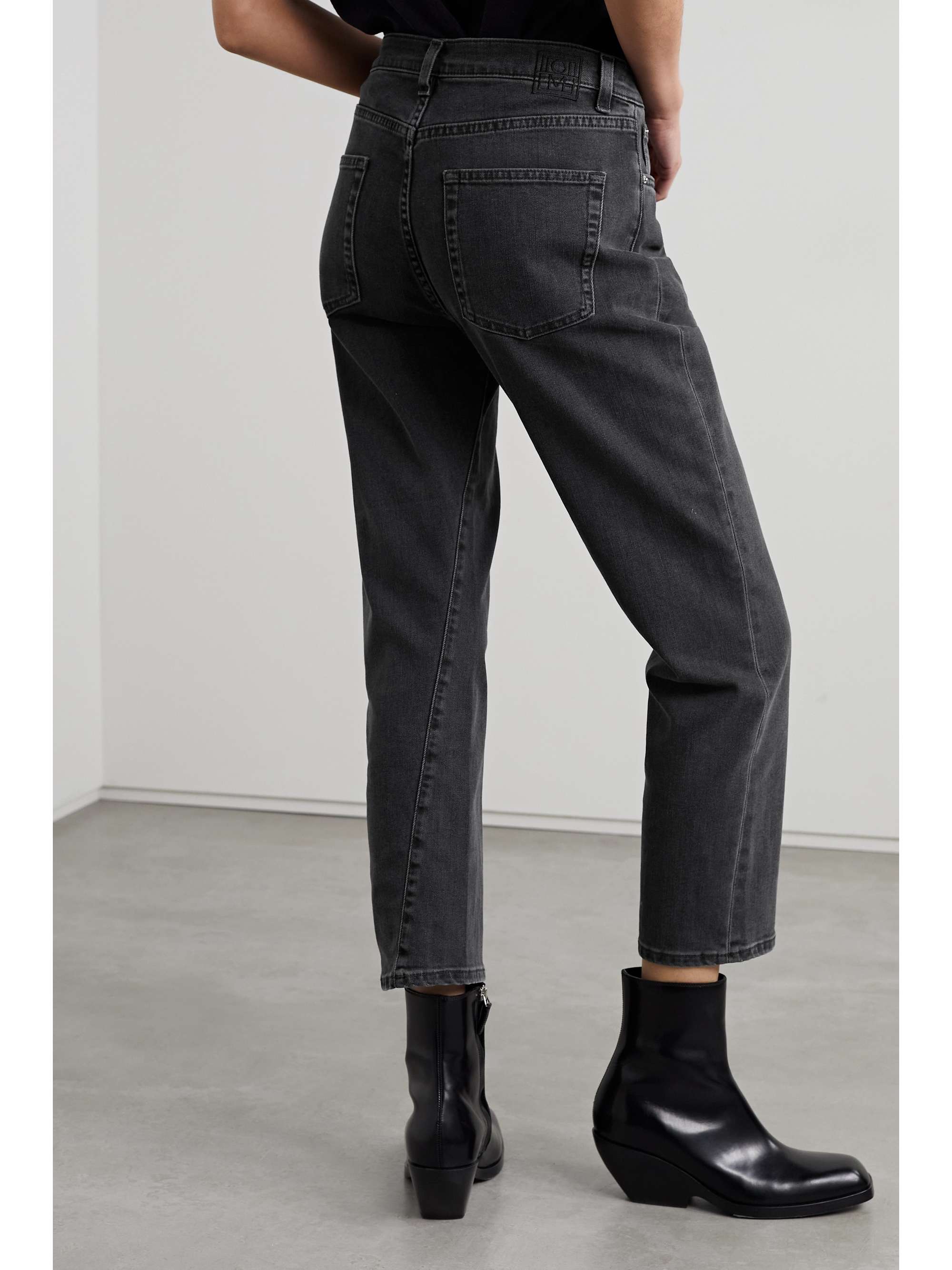 TOTEME Twisted Seam high-rise straight-leg organic jeans