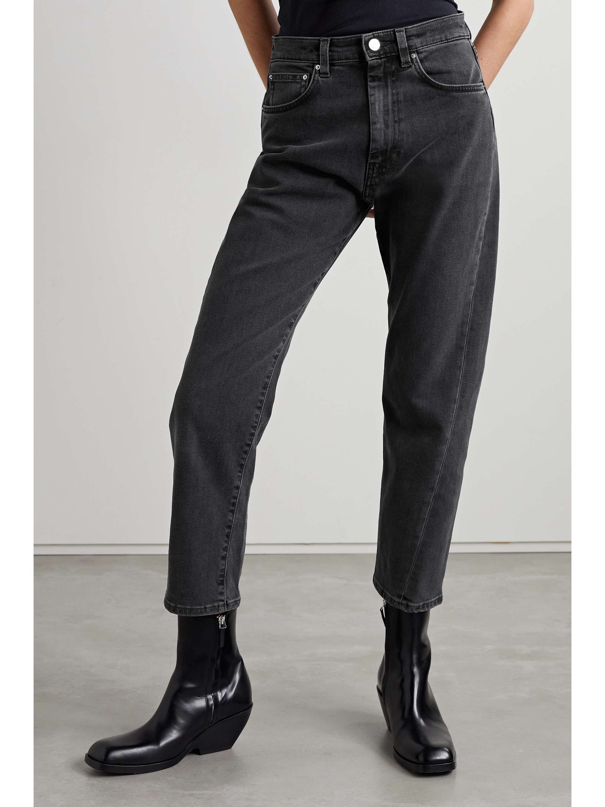 TOTEME Twisted Seam high-rise straight-leg organic jeans