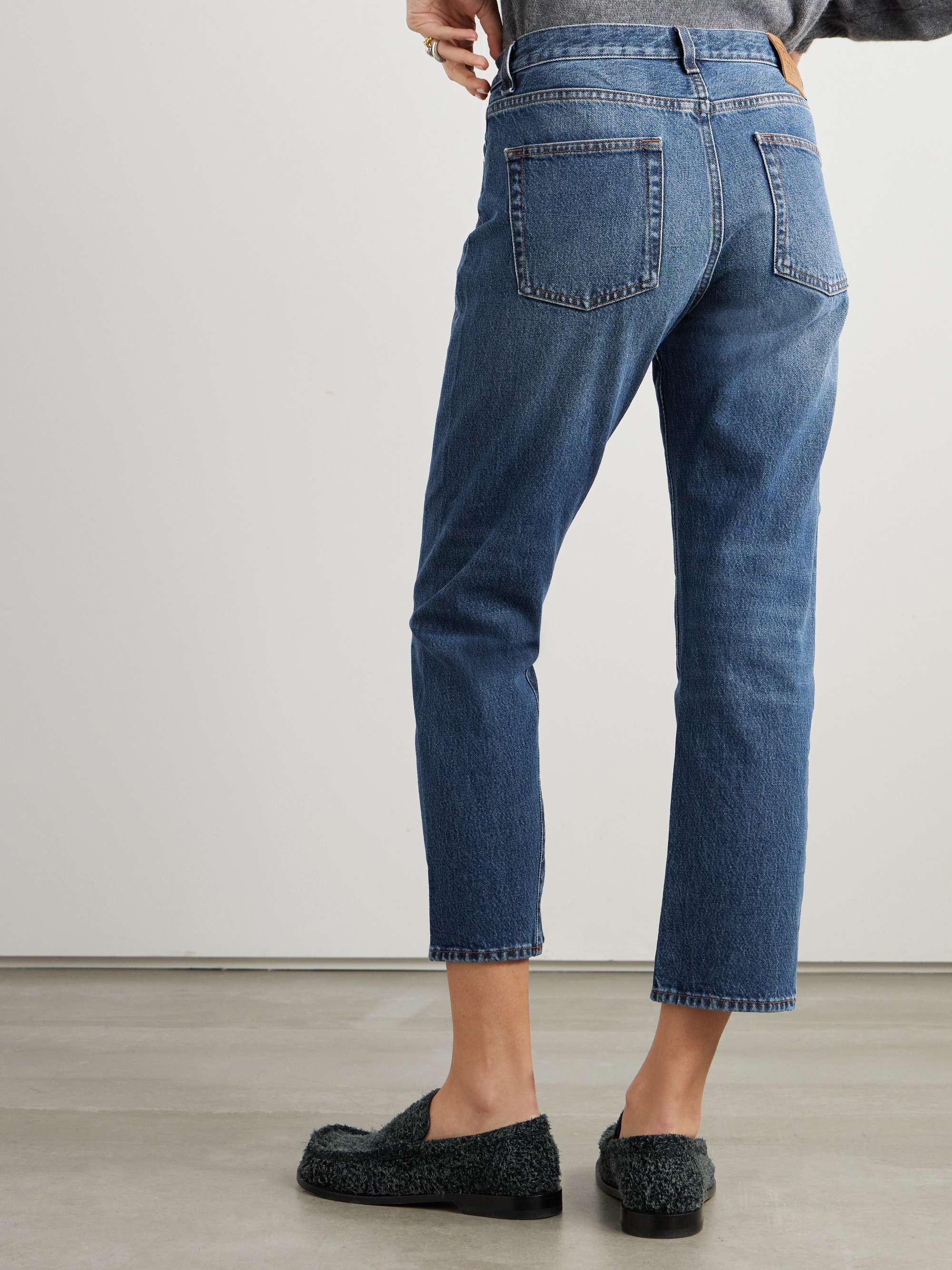 TOTEME Twisted Seam high-rise straight-leg organic jeans