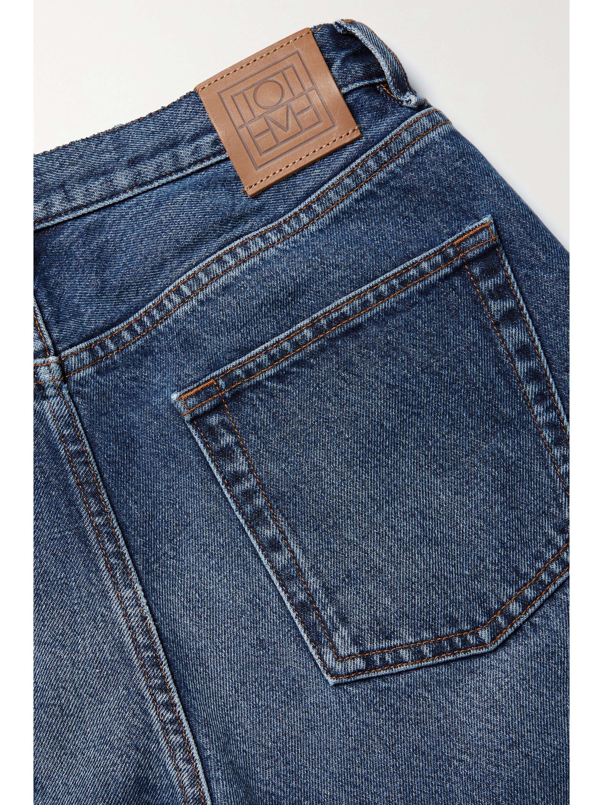 TOTEME Twisted Seam high-rise straight-leg organic jeans