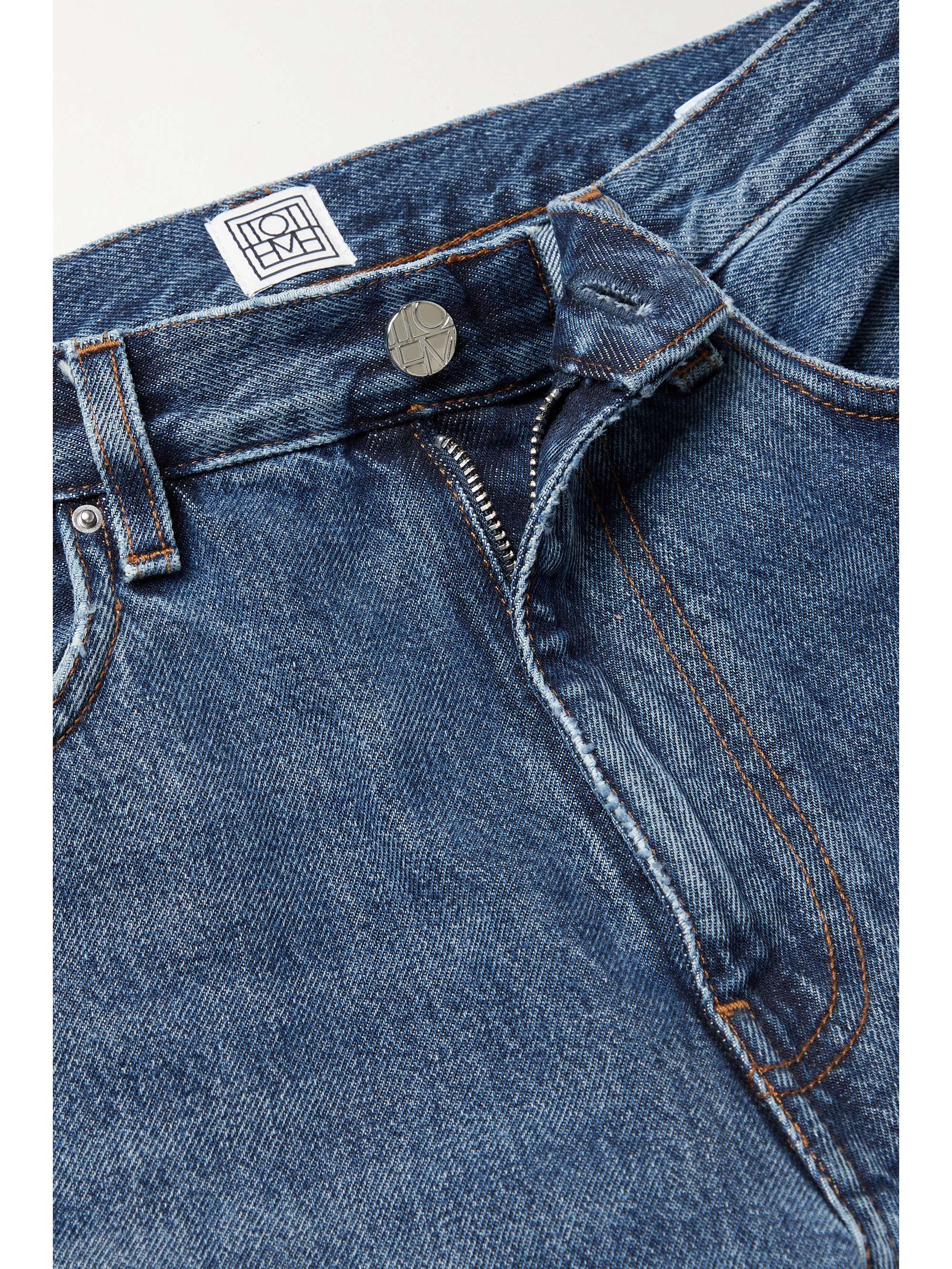 TOTEME Twisted Seam high-rise straight-leg organic jeans